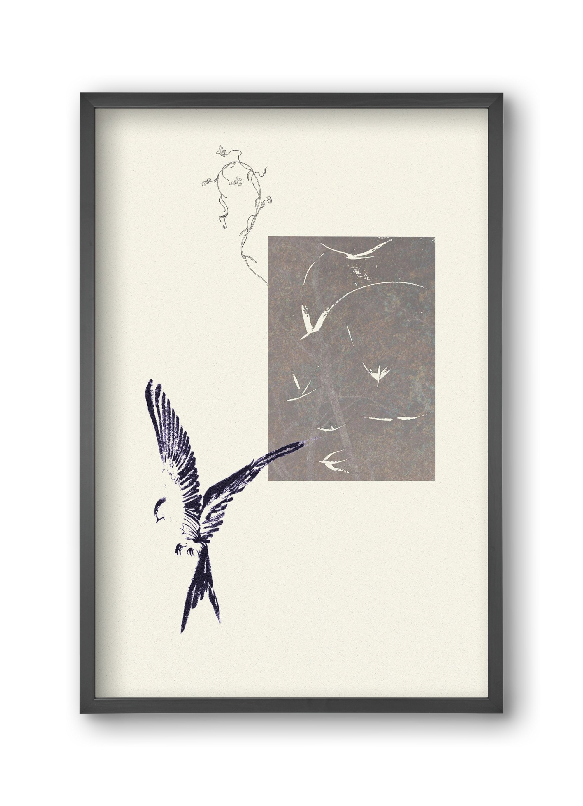 echo, 30x45 cm (30x45 cm), Fekete keret