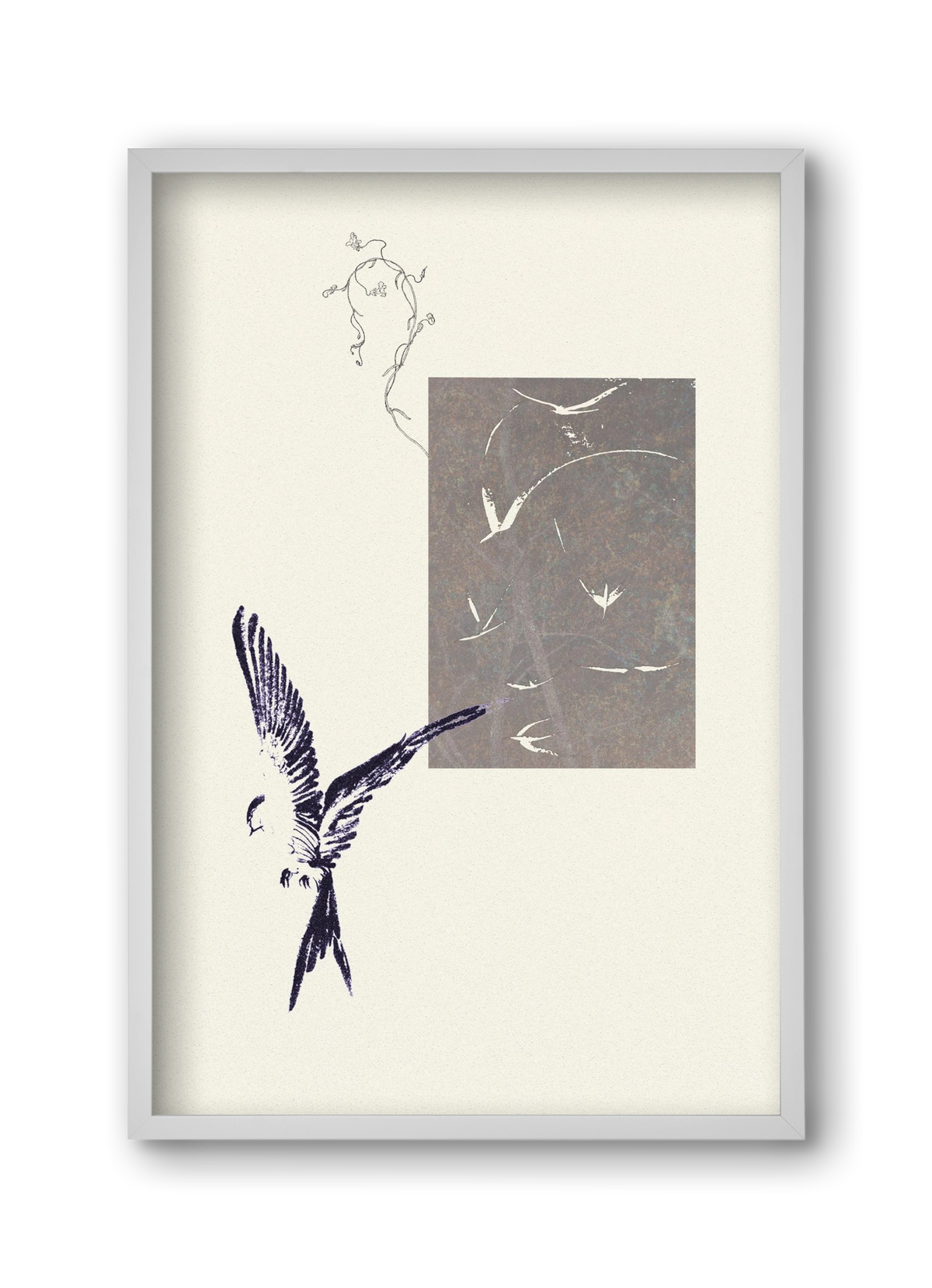 echo, 30x45 cm (30x45 cm), Fehér keret