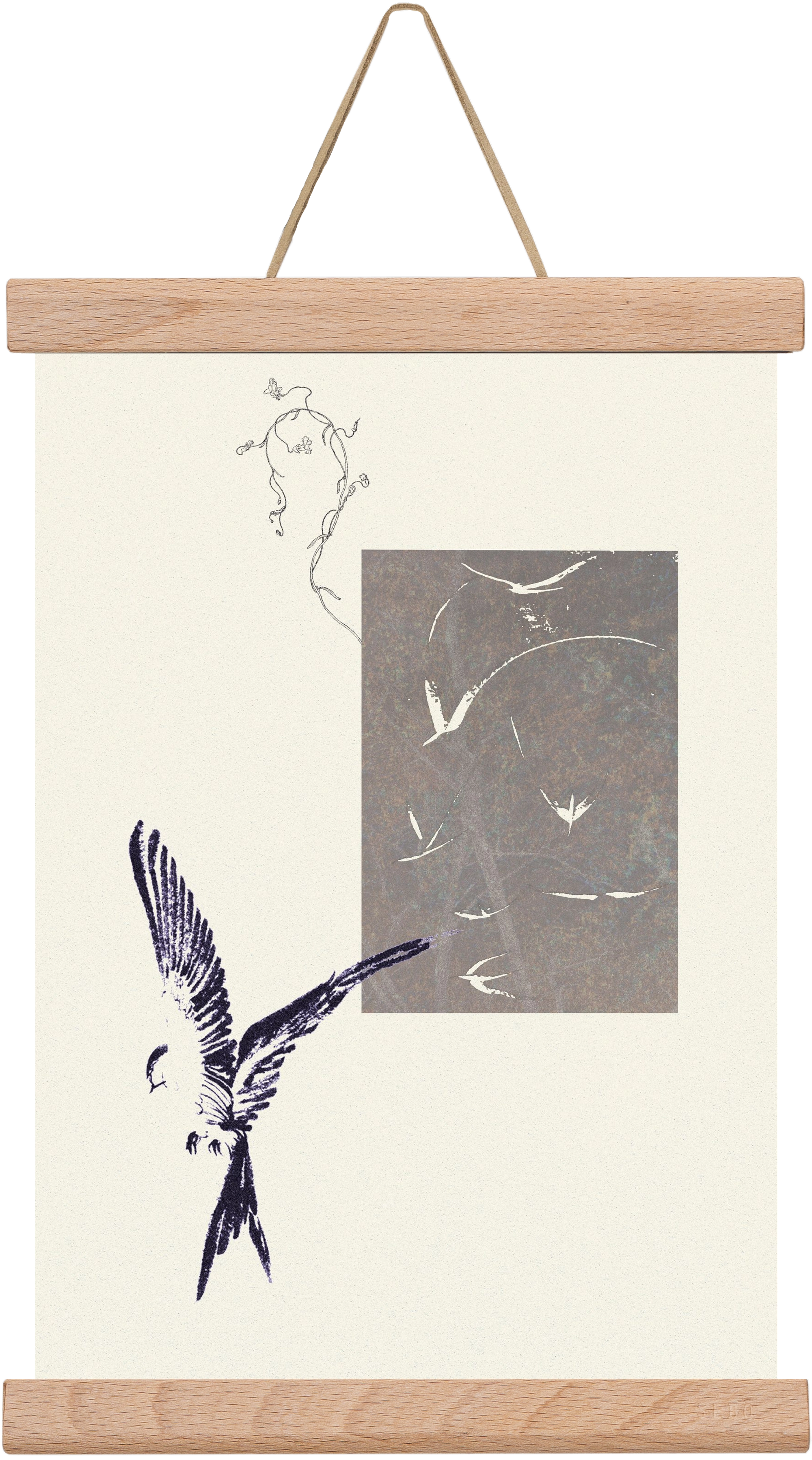 echo, 20x30 cm (20x30 cm), Tölgy akasztó
