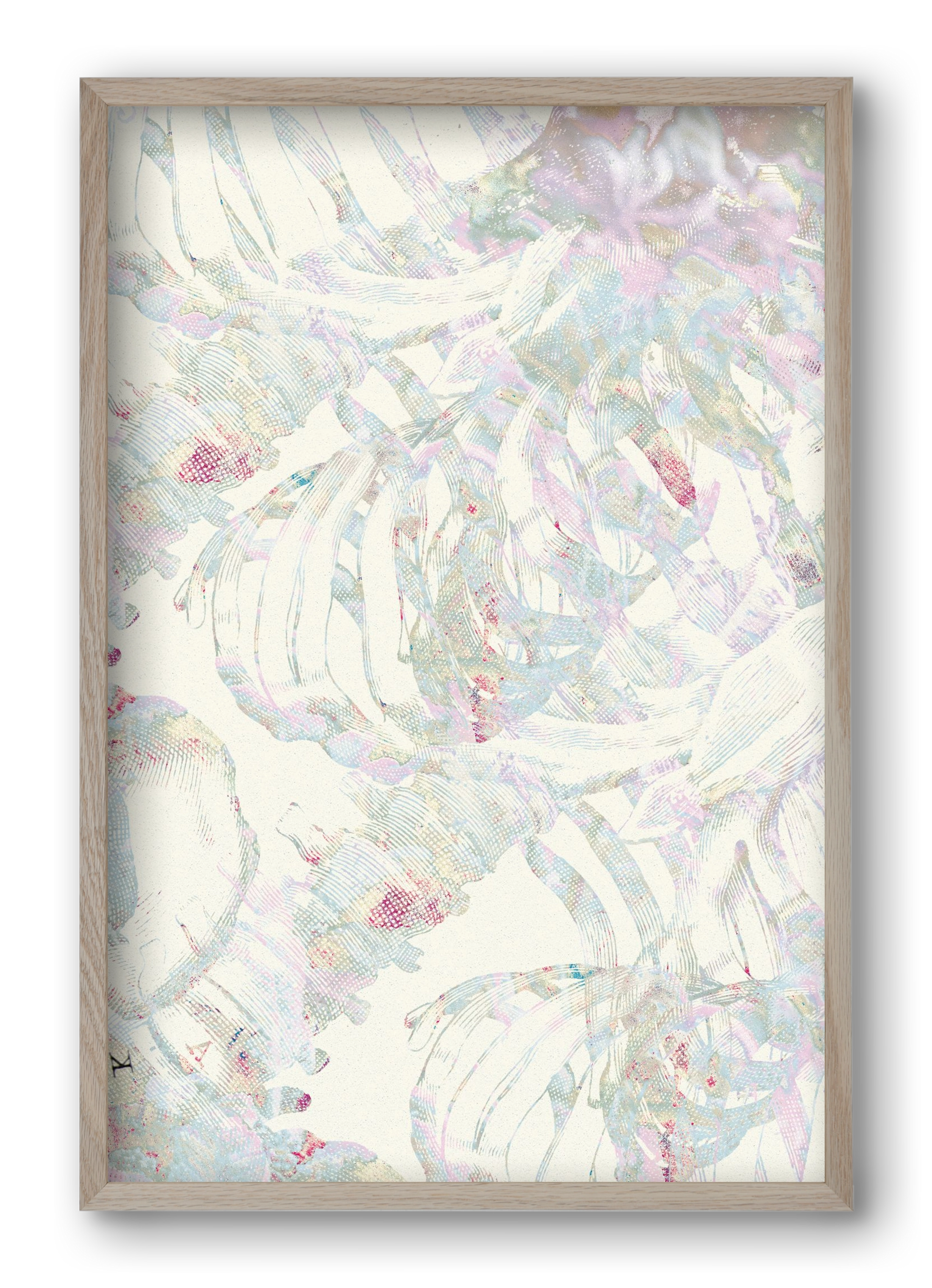 in between cages, 40x60 cm (40x60 cm), Tölgy keret