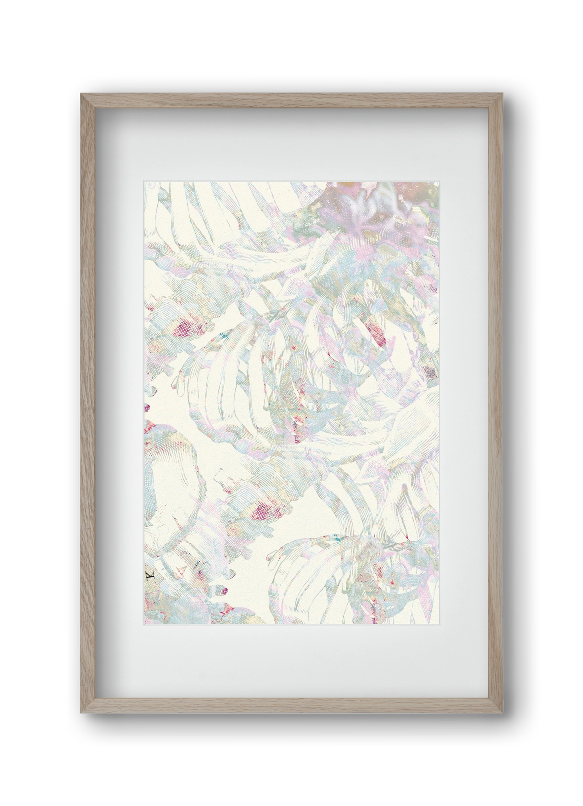 in between cages, 30x45 cm (20x30 cm), Tölgy keret, paszpartuval