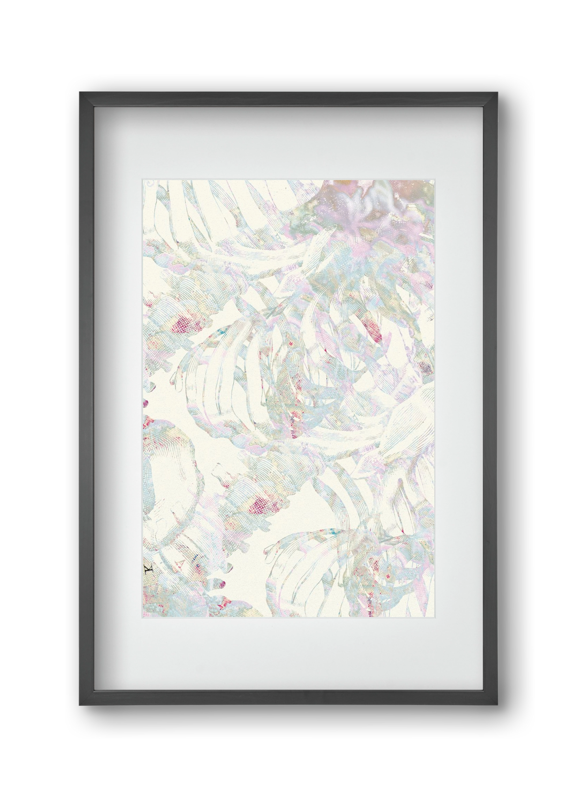 in between cages, 30x45 cm (20x30 cm), Fekete keret, paszpartuval