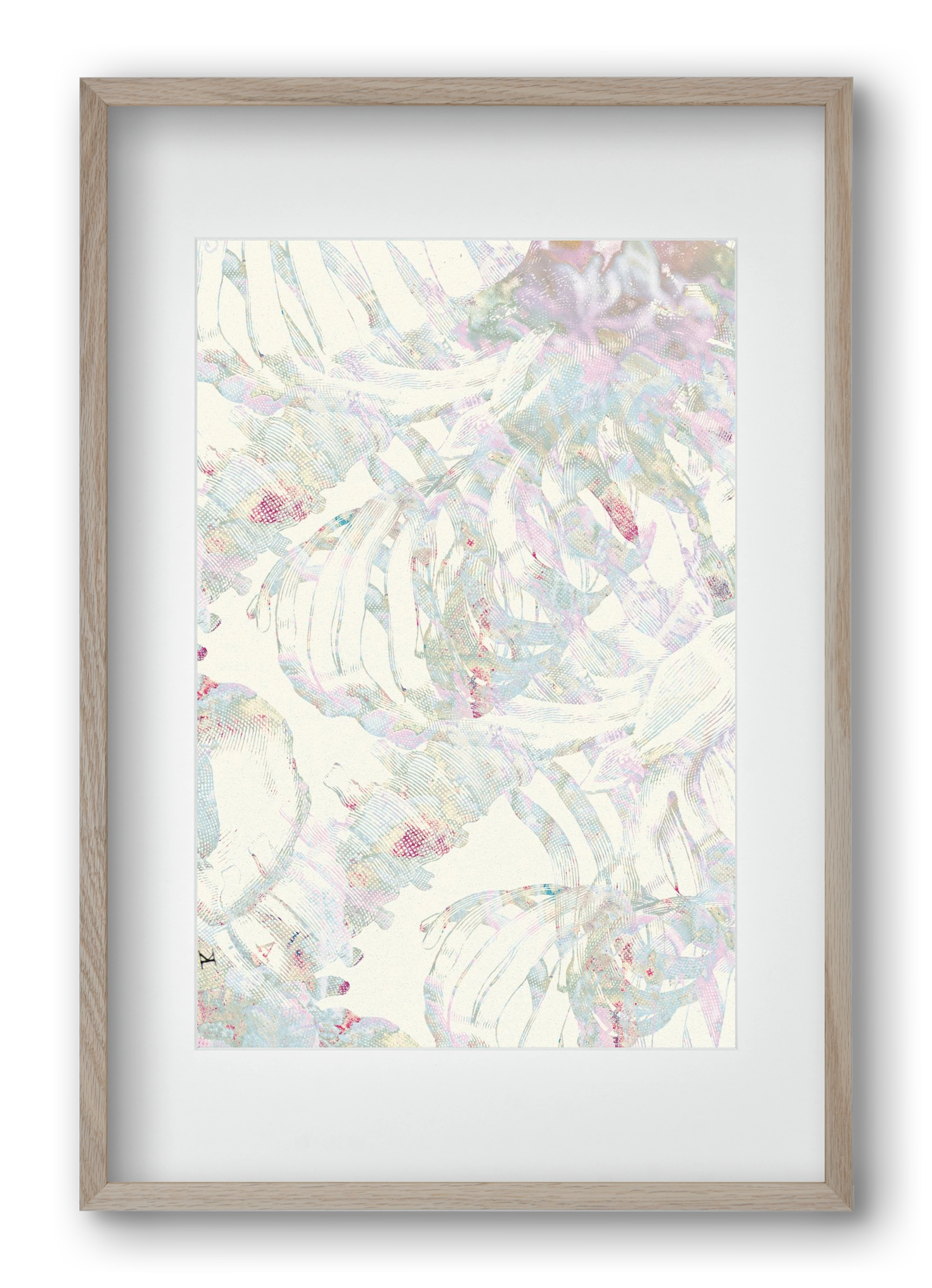 in between cages, 40x60 cm (30x45 cm), Tölgy keret, paszpartuval