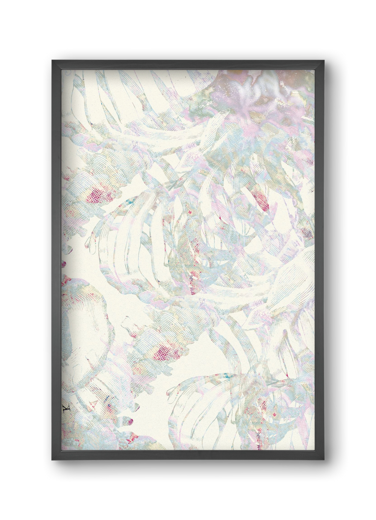 in between cages, 30x45 cm (30x45 cm), Fekete keret