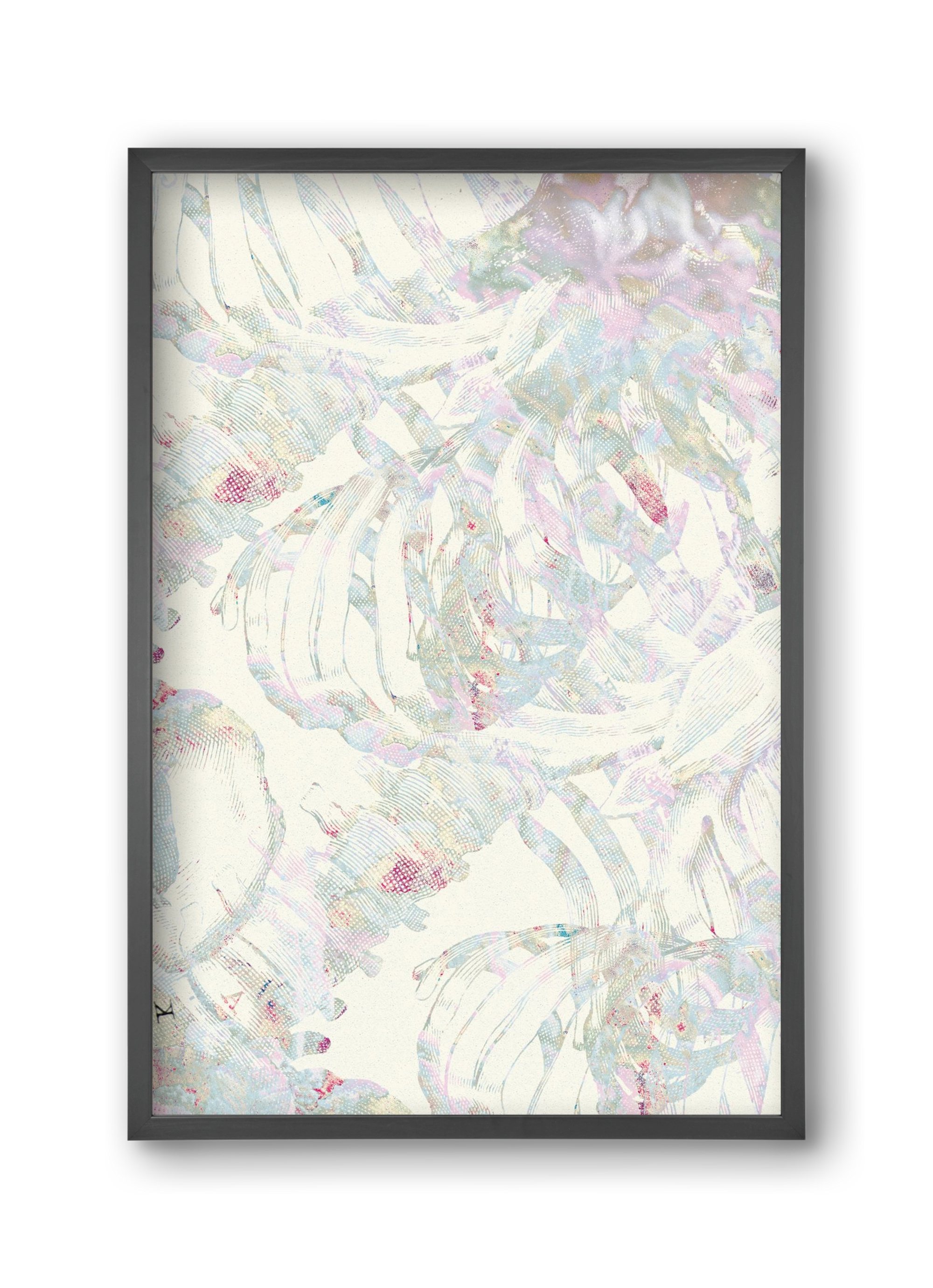 in between cages, 30x45 cm (30x45 cm), Fekete keret