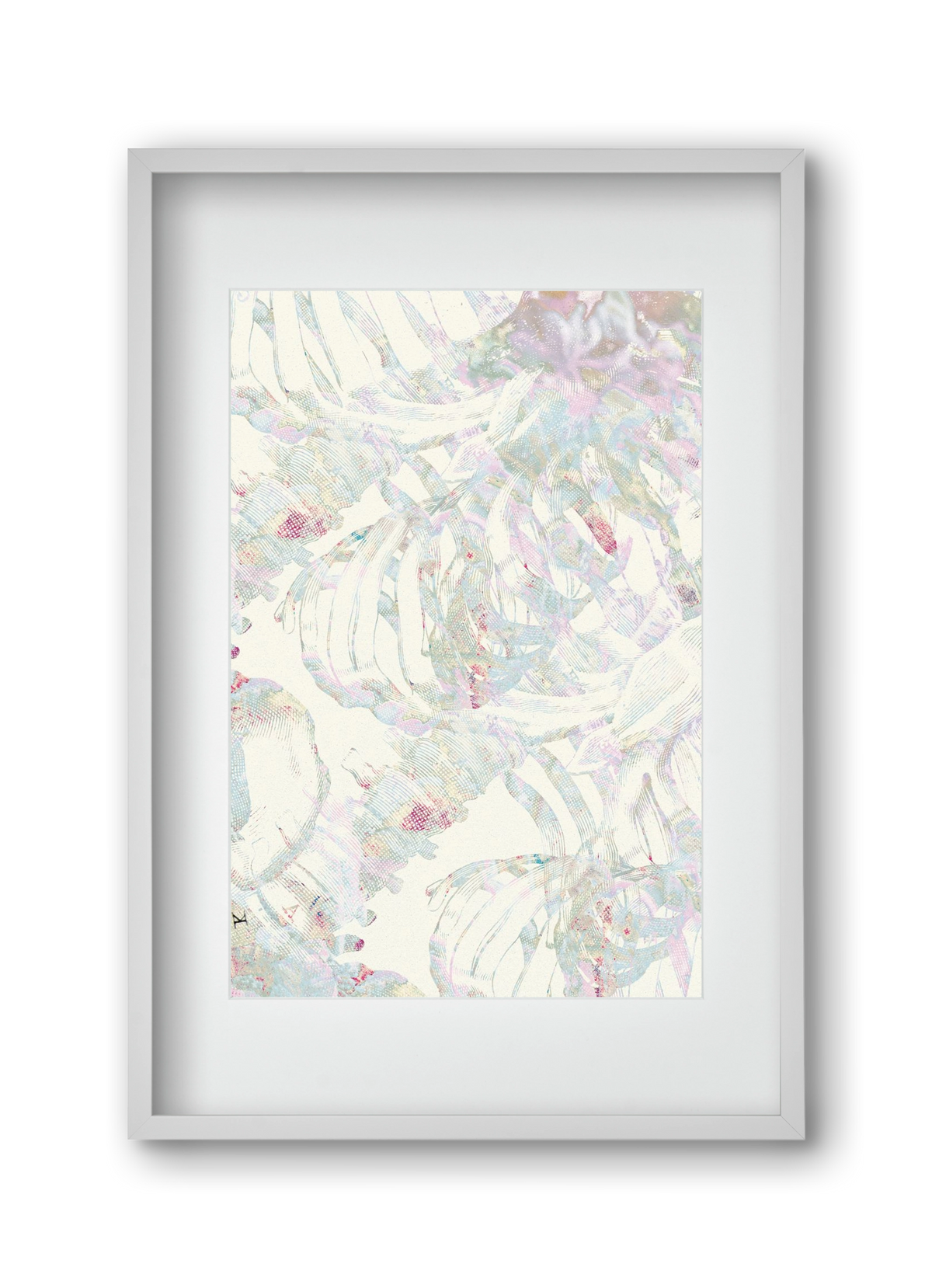 in between cages, 30x45 cm (20x30 cm), Fehér keret, paszpartuval