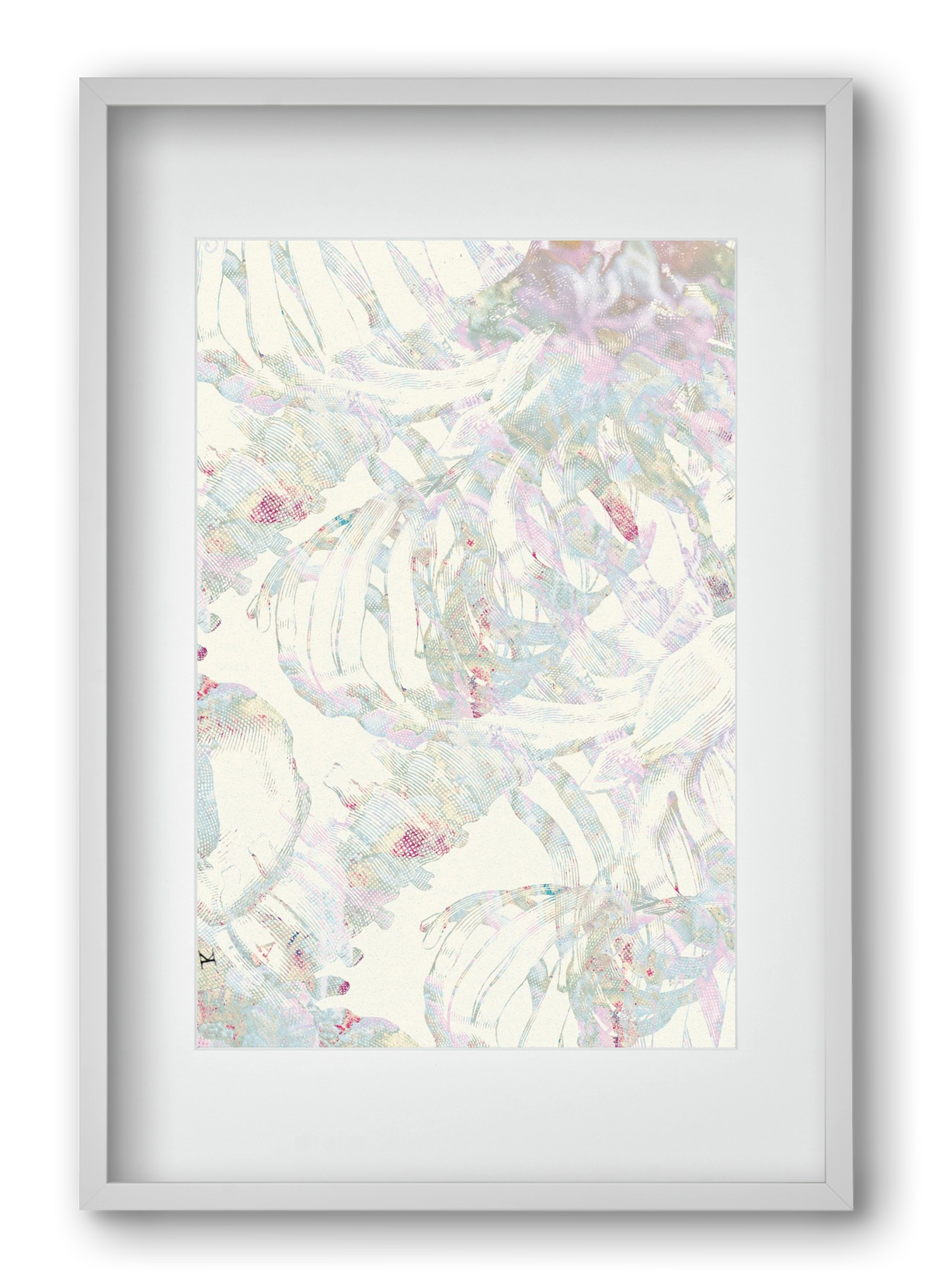 in between cages, 40x60 cm (30x45 cm), Fehér keret, paszpartuval