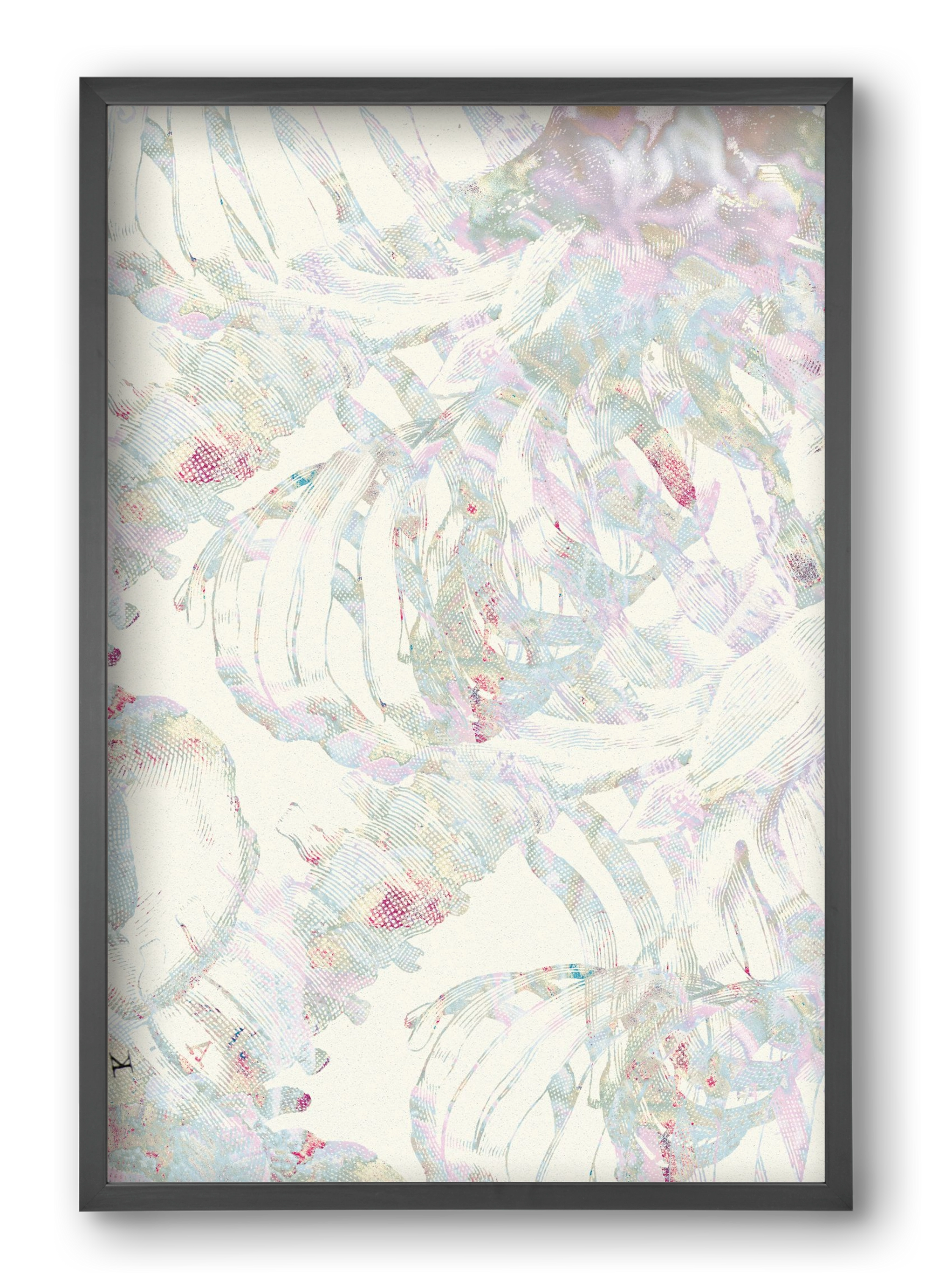 in between cages, 40x60 cm (40x60 cm), Fekete keret