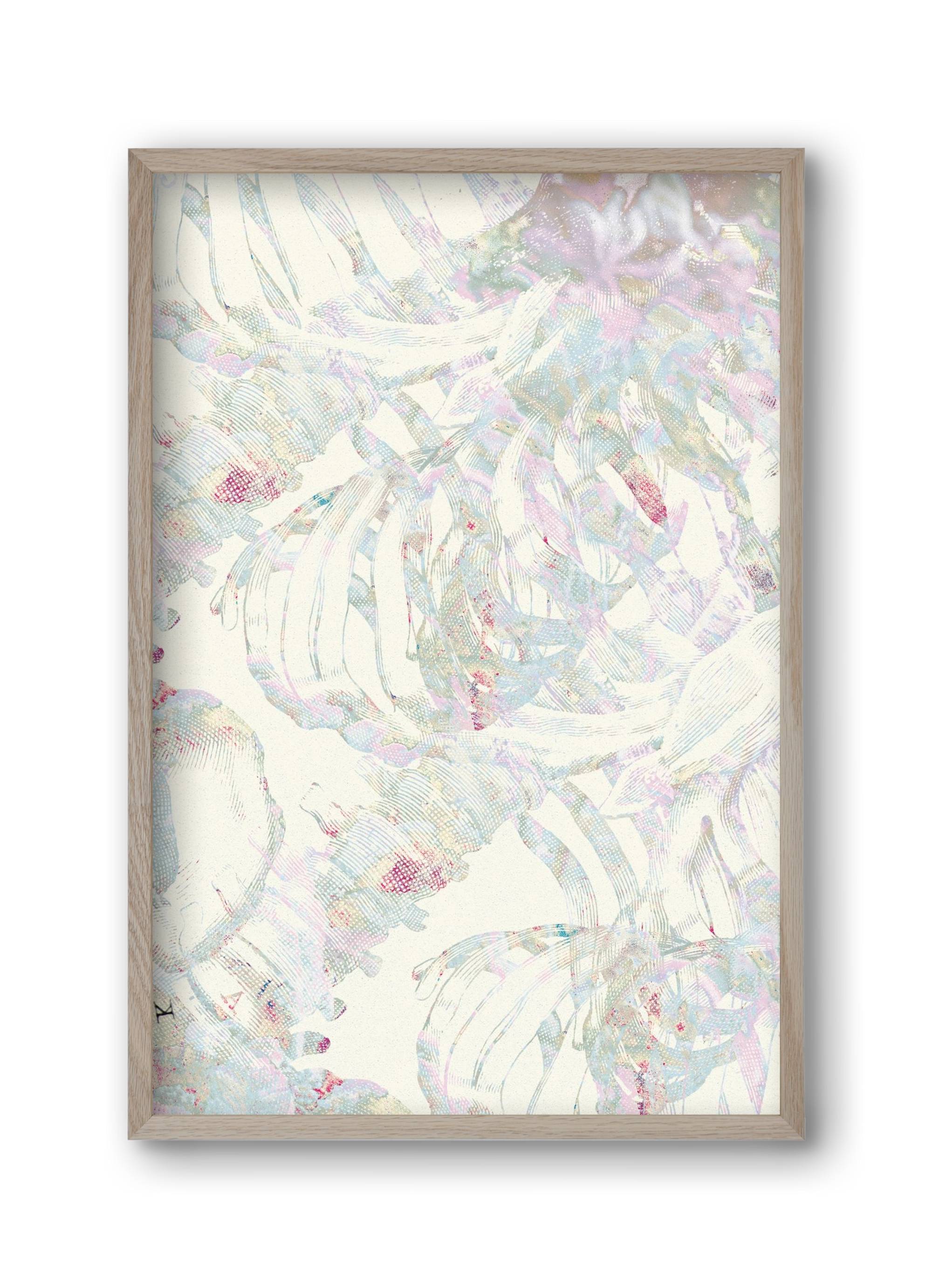 in between cages, 30x45 cm (30x45 cm), Tölgy keret