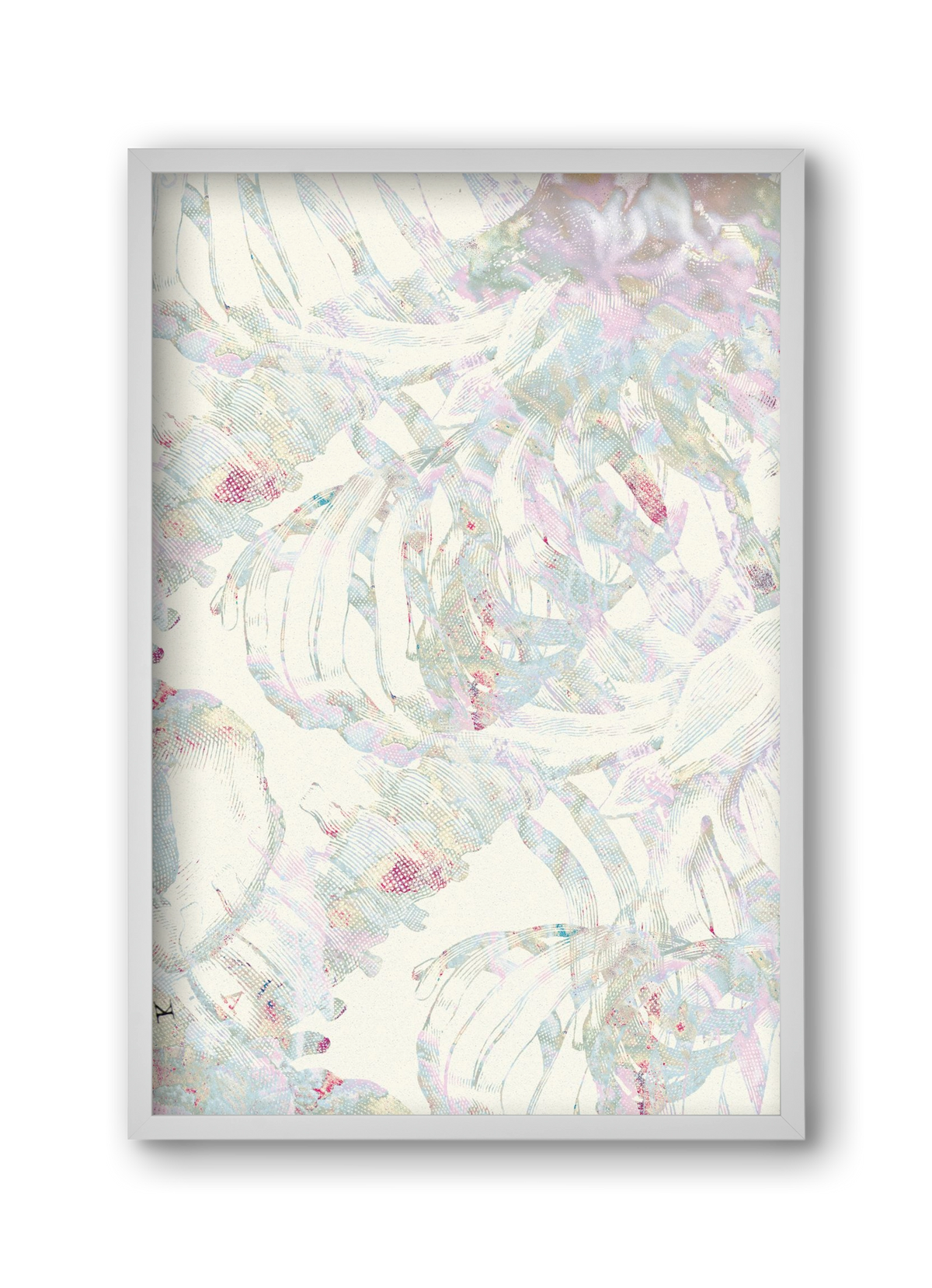 in between cages, 30x45 cm (30x45 cm), Fehér keret