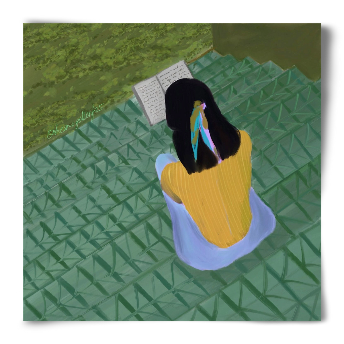 PEACE IN GREEN, 50x50 cm, Keret nélkül