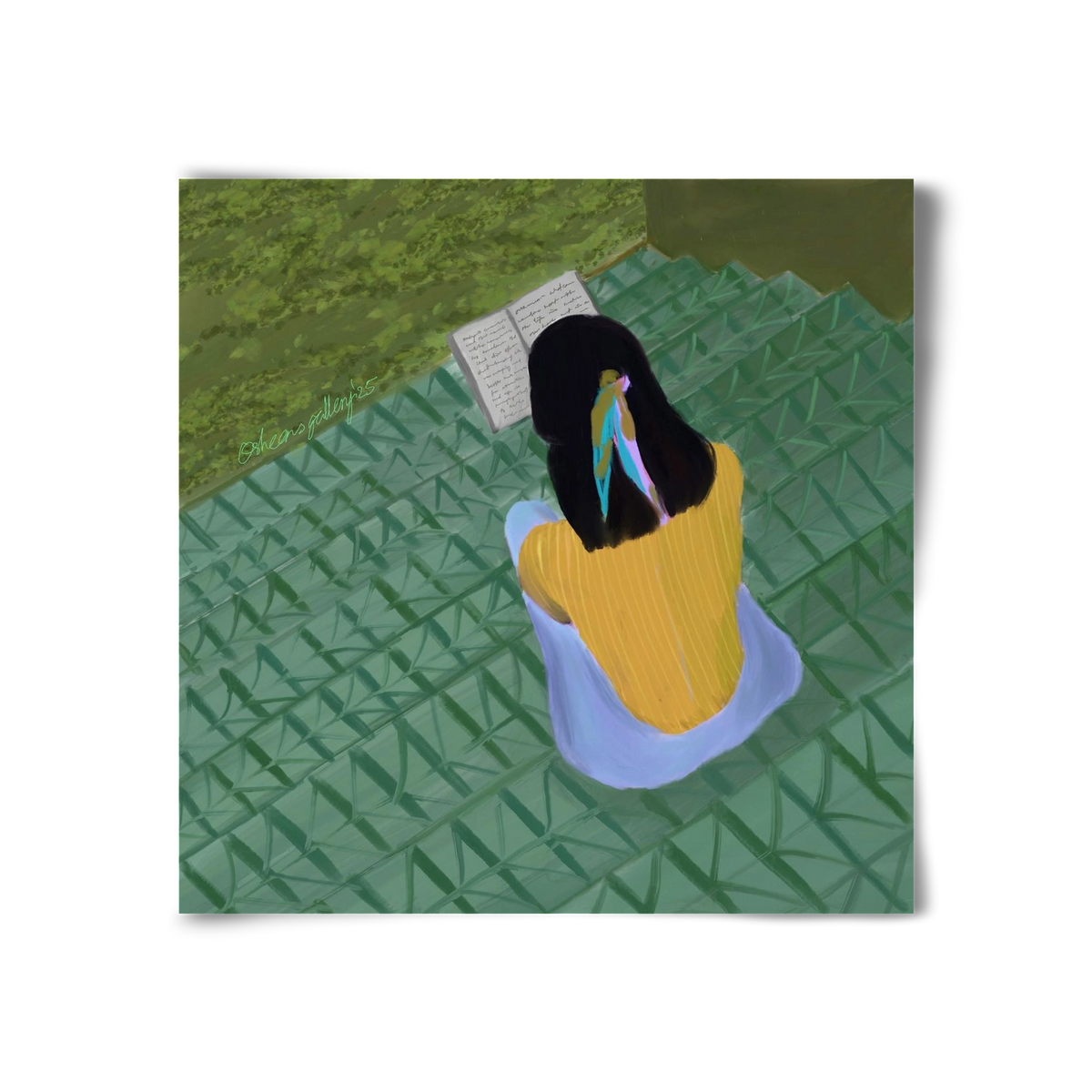 PEACE IN GREEN, 30x30 cm, Keret nélkül