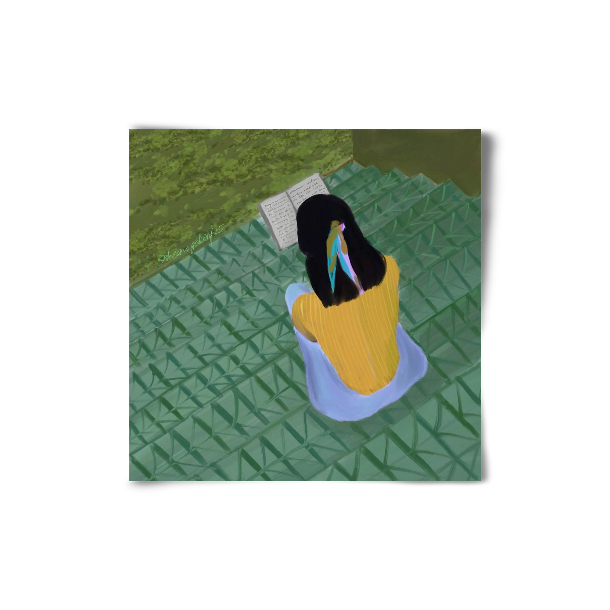 PEACE IN GREEN, 20x20 cm, Keret nélkül