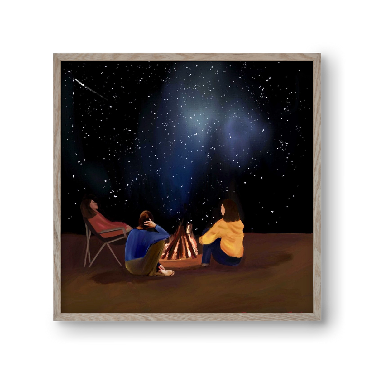  A SKY FULL OF STARS, 30x30 cm (30x30 cm), Tölgy keret