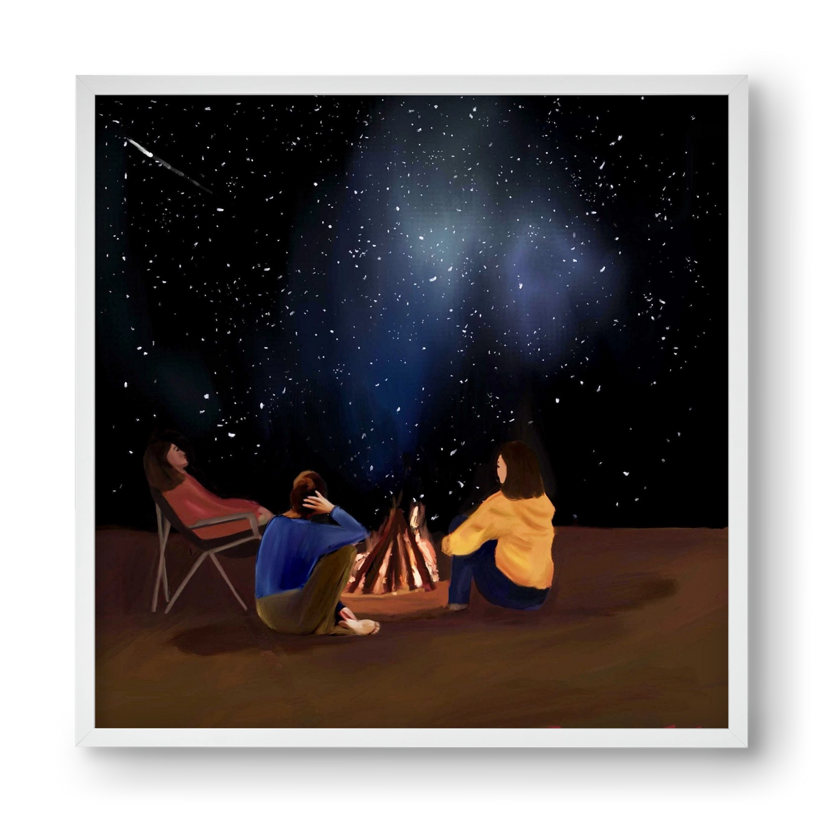  A SKY FULL OF STARS, 40x40 cm (40x40 cm), Fehér keret