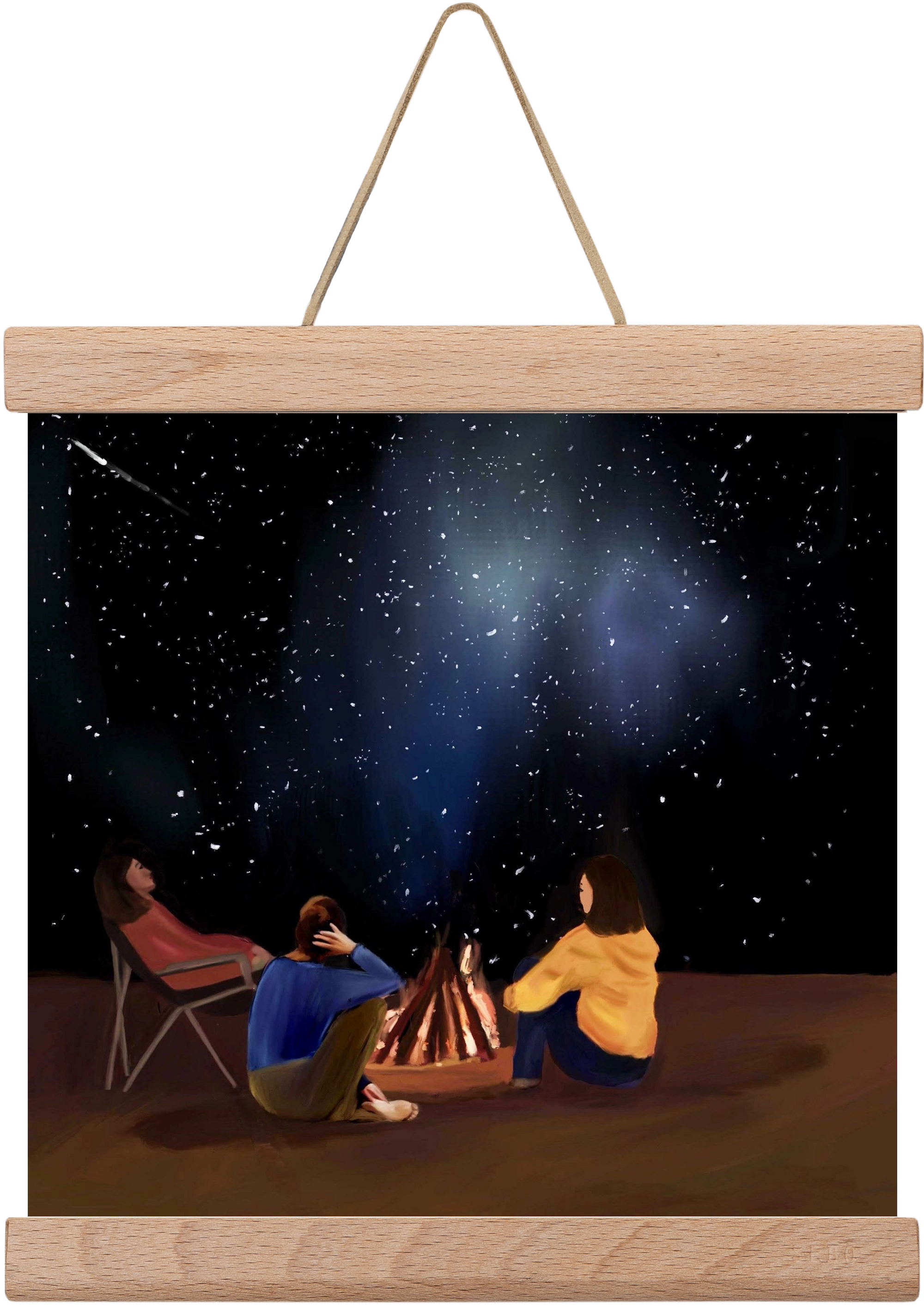  A SKY FULL OF STARS, 20x20 cm (20x20 cm), Tölgy akasztó