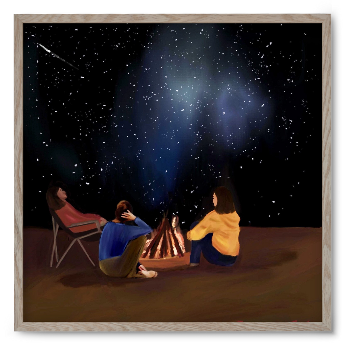  A SKY FULL OF STARS, 50x50 cm (50x50 cm), Tölgy keret