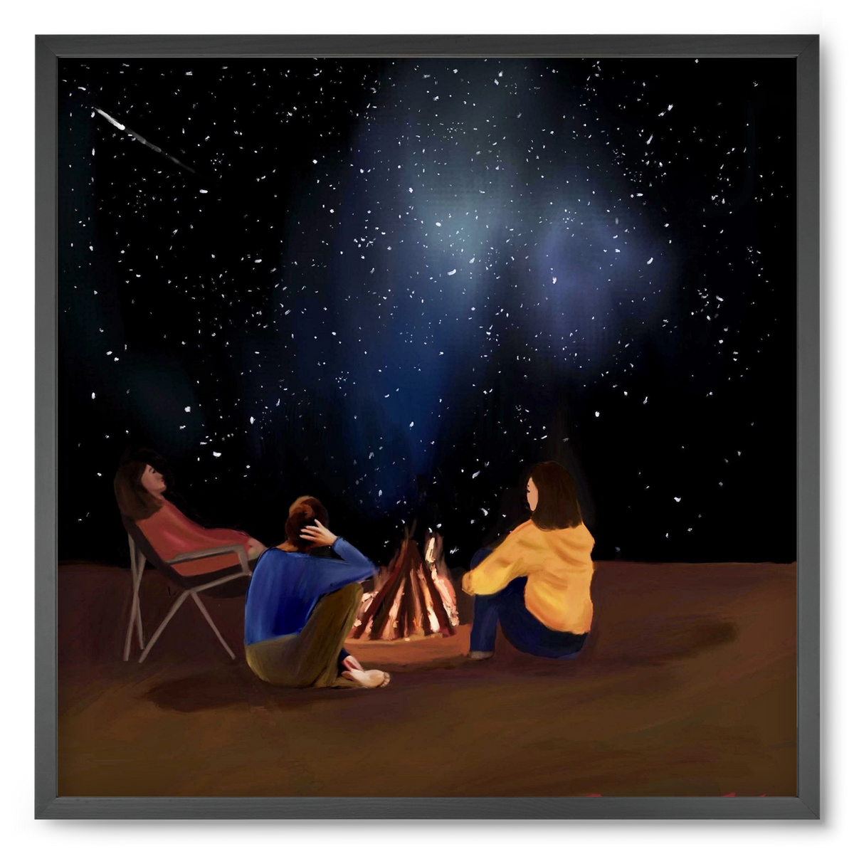  A SKY FULL OF STARS, 50x50 cm (50x50 cm), Fekete keret