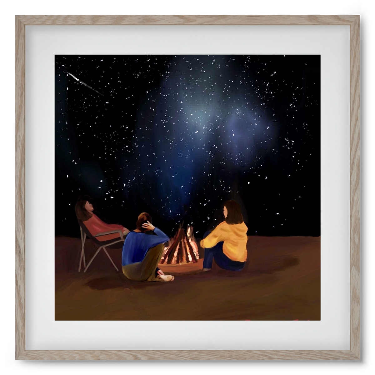  A SKY FULL OF STARS, 50x50 cm (40x40 cm), Tölgy keret, paszpartuval