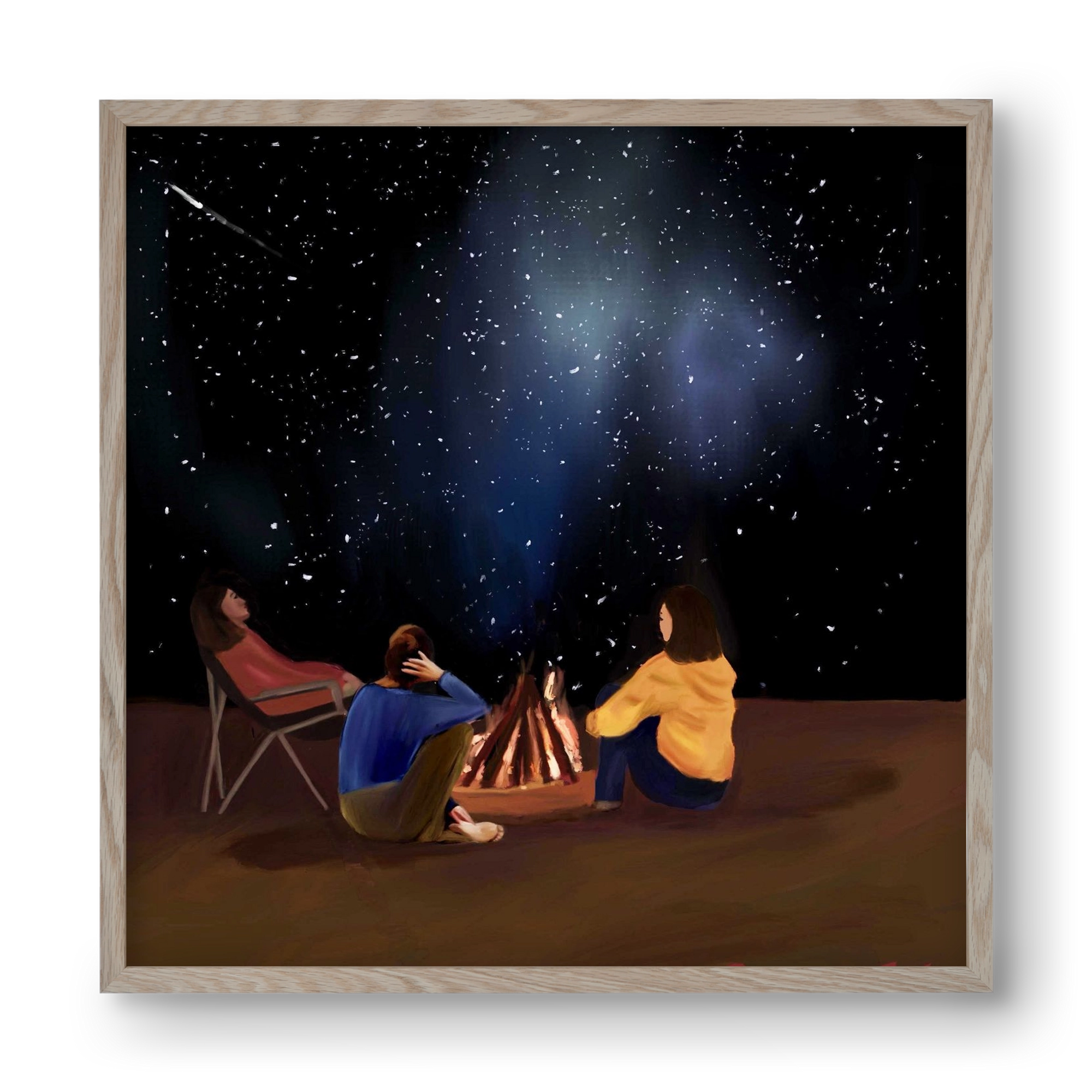  A SKY FULL OF STARS, 40x40 cm (40x40 cm), Tölgy keret