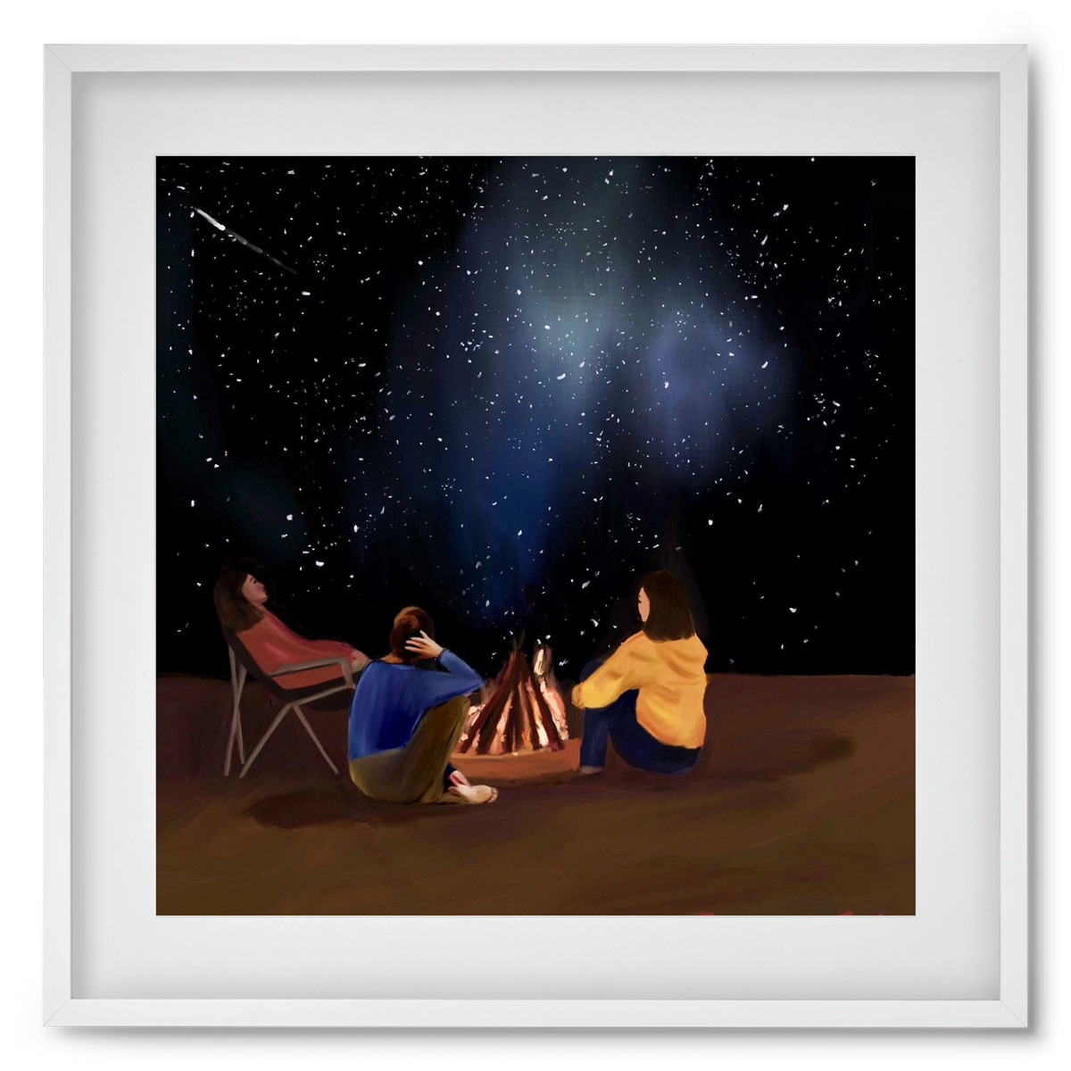  A SKY FULL OF STARS, 50x50 cm (40x40 cm), Fehér keret, paszpartuval