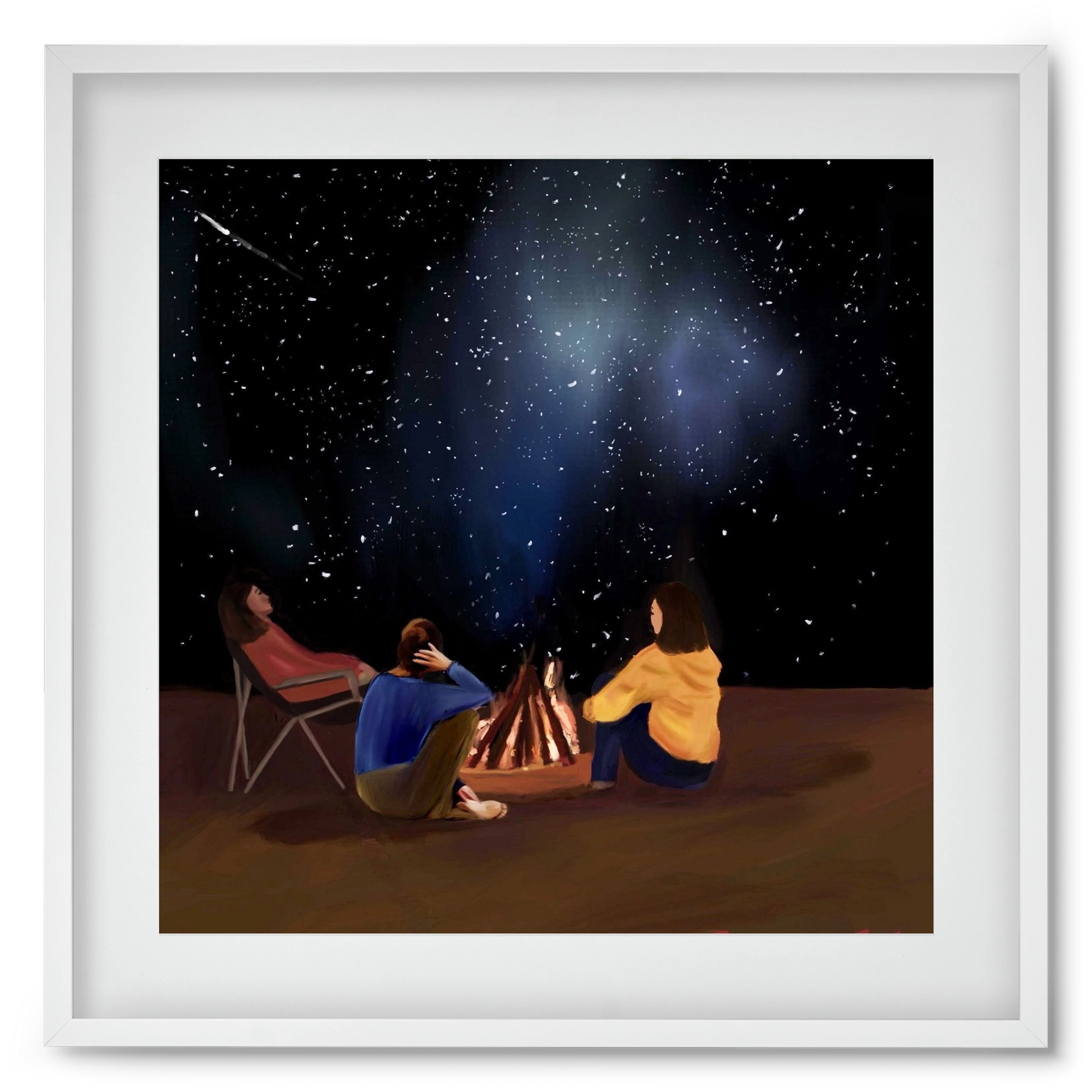  A SKY FULL OF STARS, 50x50 cm (40x40 cm), Fehér keret, paszpartuval