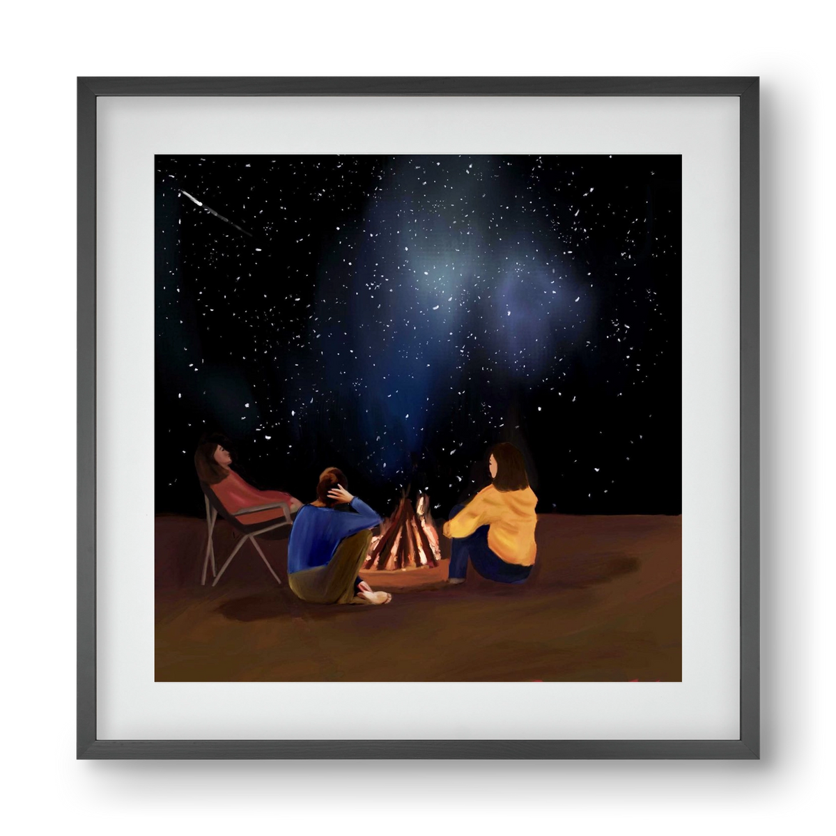  A SKY FULL OF STARS, 40x40 cm (30x30 cm), Fekete keret, paszpartuval