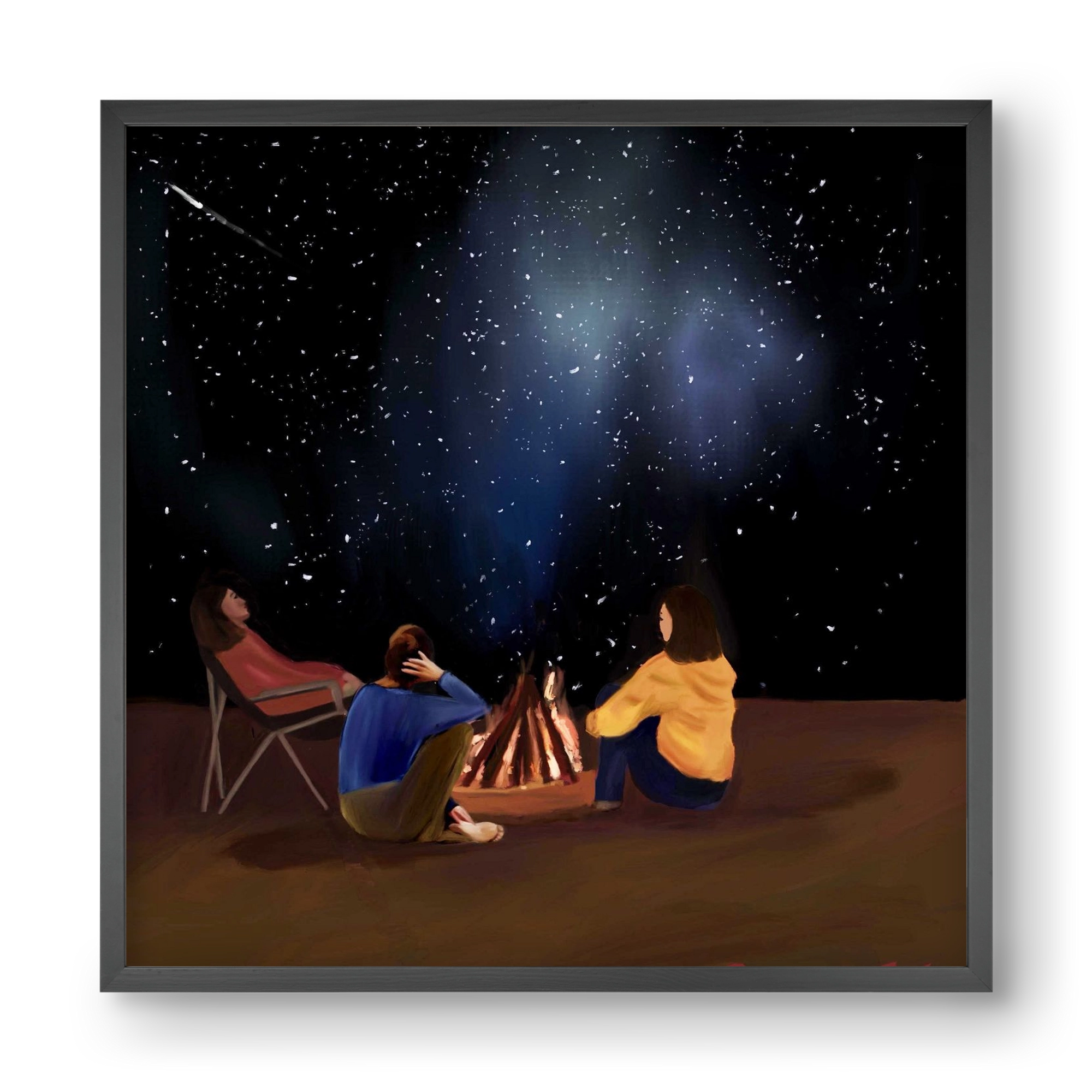  A SKY FULL OF STARS, 40x40 cm (40x40 cm), Fekete keret