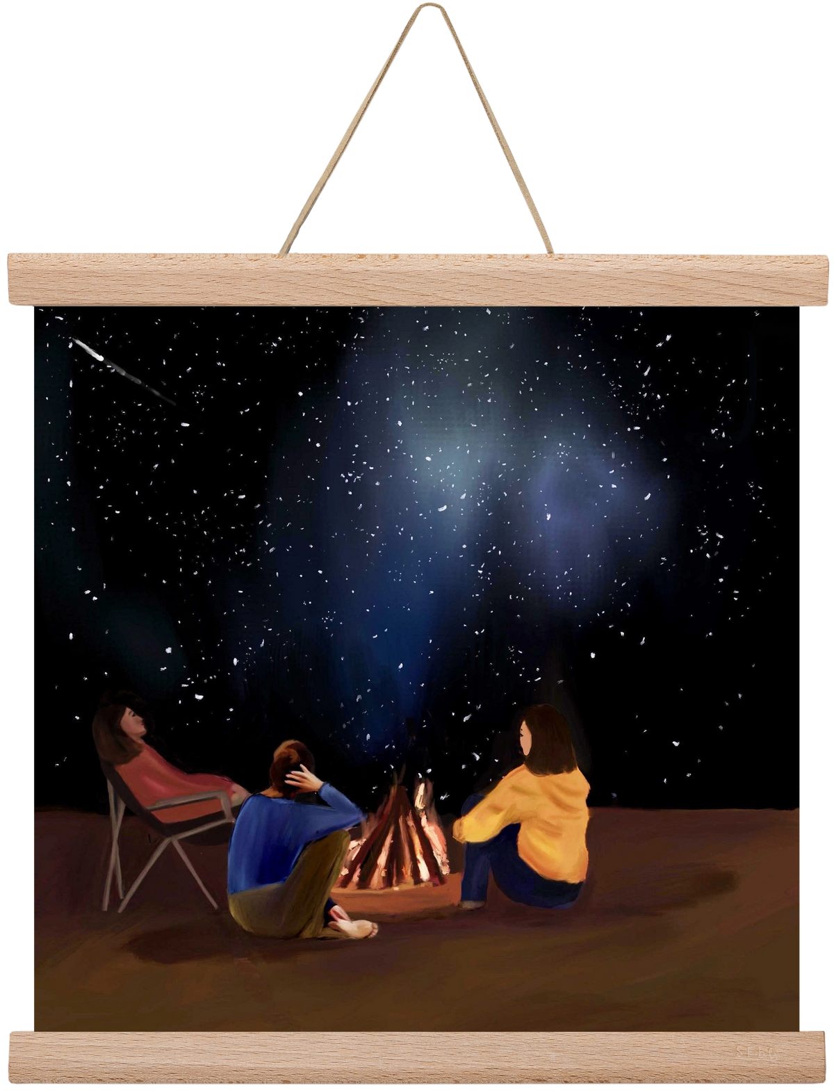  A SKY FULL OF STARS, 30x30 cm (30x30 cm), Tölgy akasztó