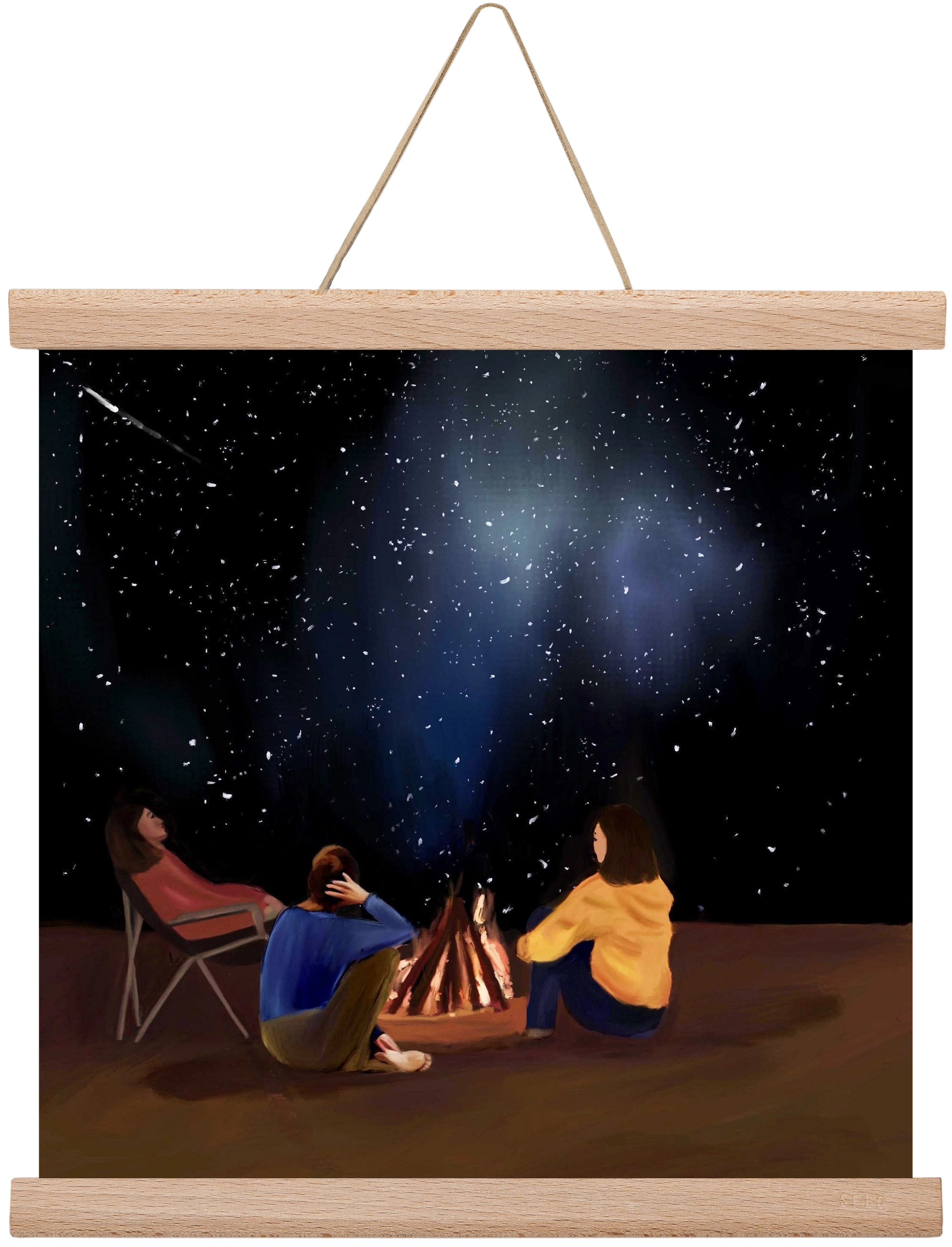  A SKY FULL OF STARS, 30x30 cm (30x30 cm), Tölgy akasztó