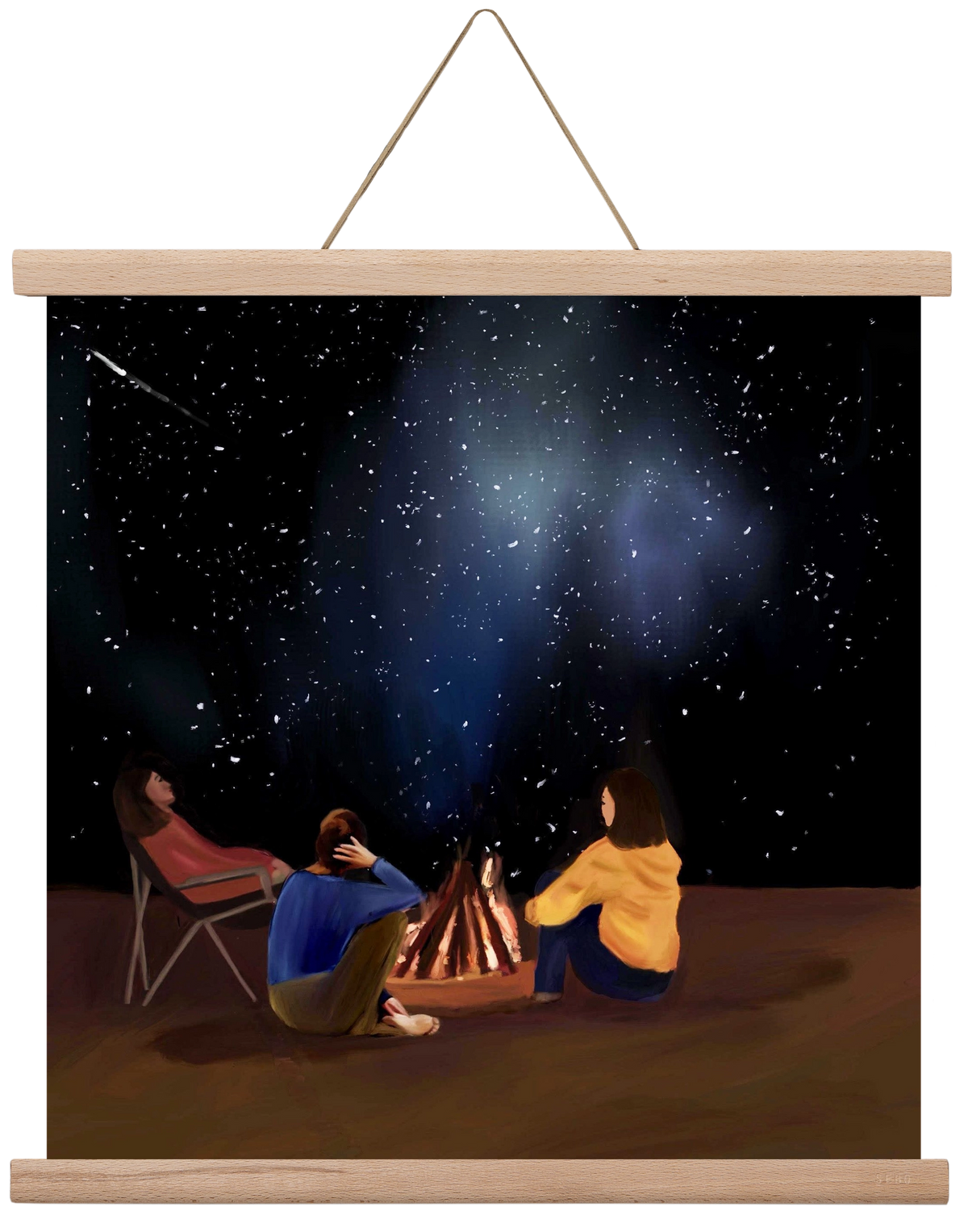  A SKY FULL OF STARS, 40x40 cm (40x40 cm), Tölgy akasztó