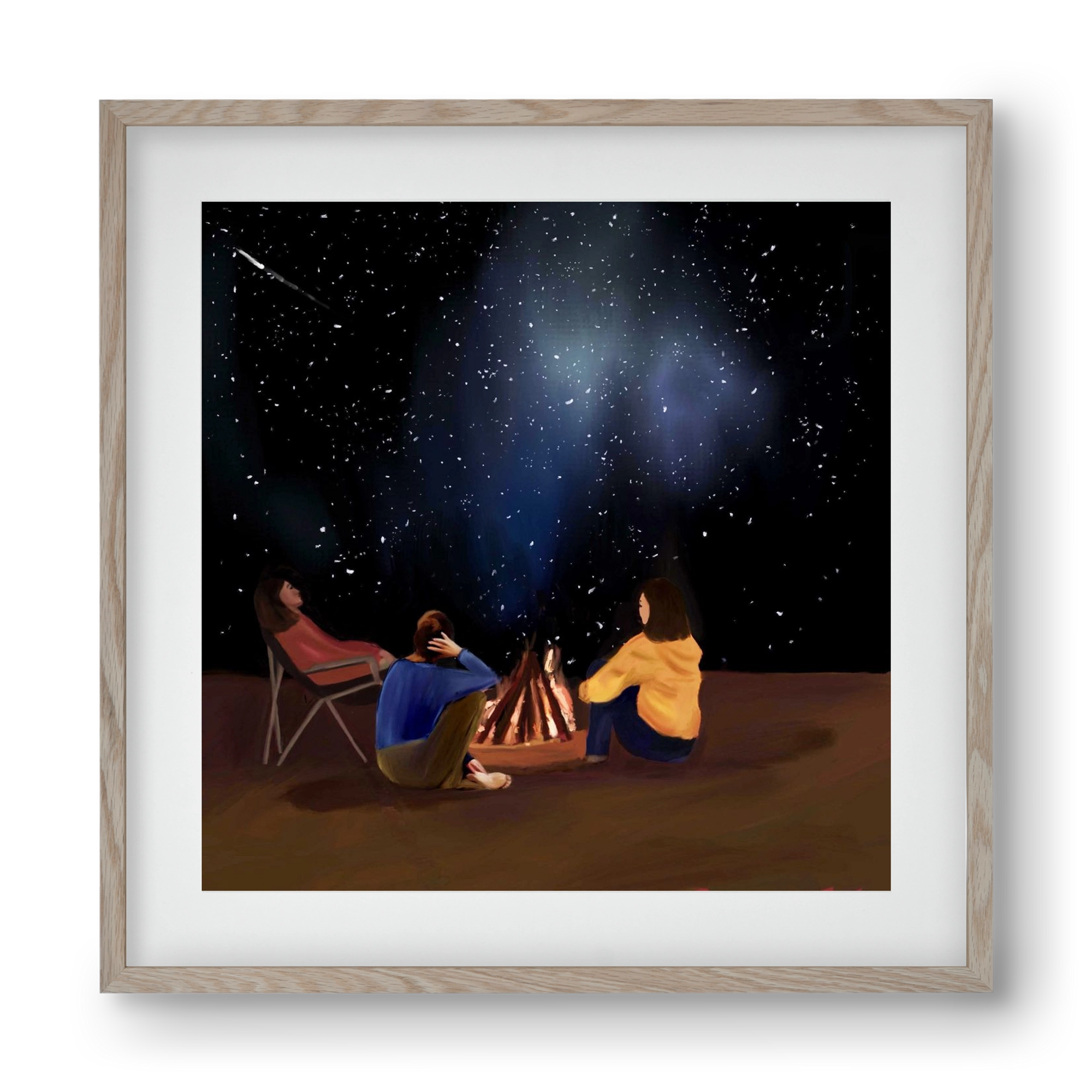  A SKY FULL OF STARS, 40x40 cm (30x30 cm), Tölgy keret, paszpartuval