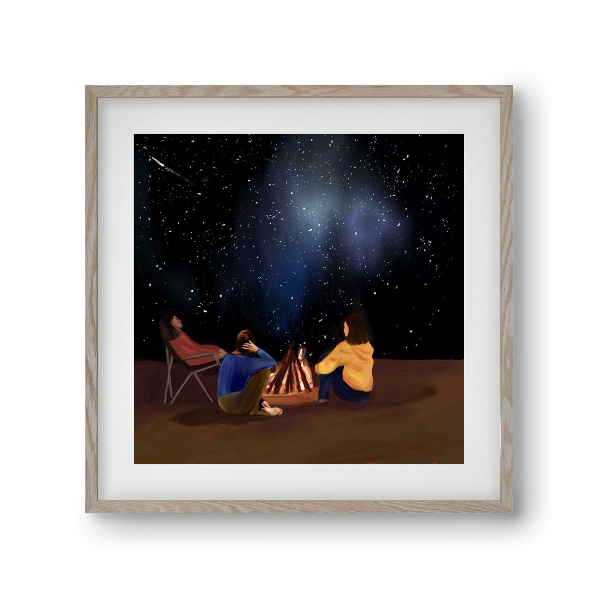  A SKY FULL OF STARS, 30x30 cm (20x20 cm), Tölgy keret, paszpartuval