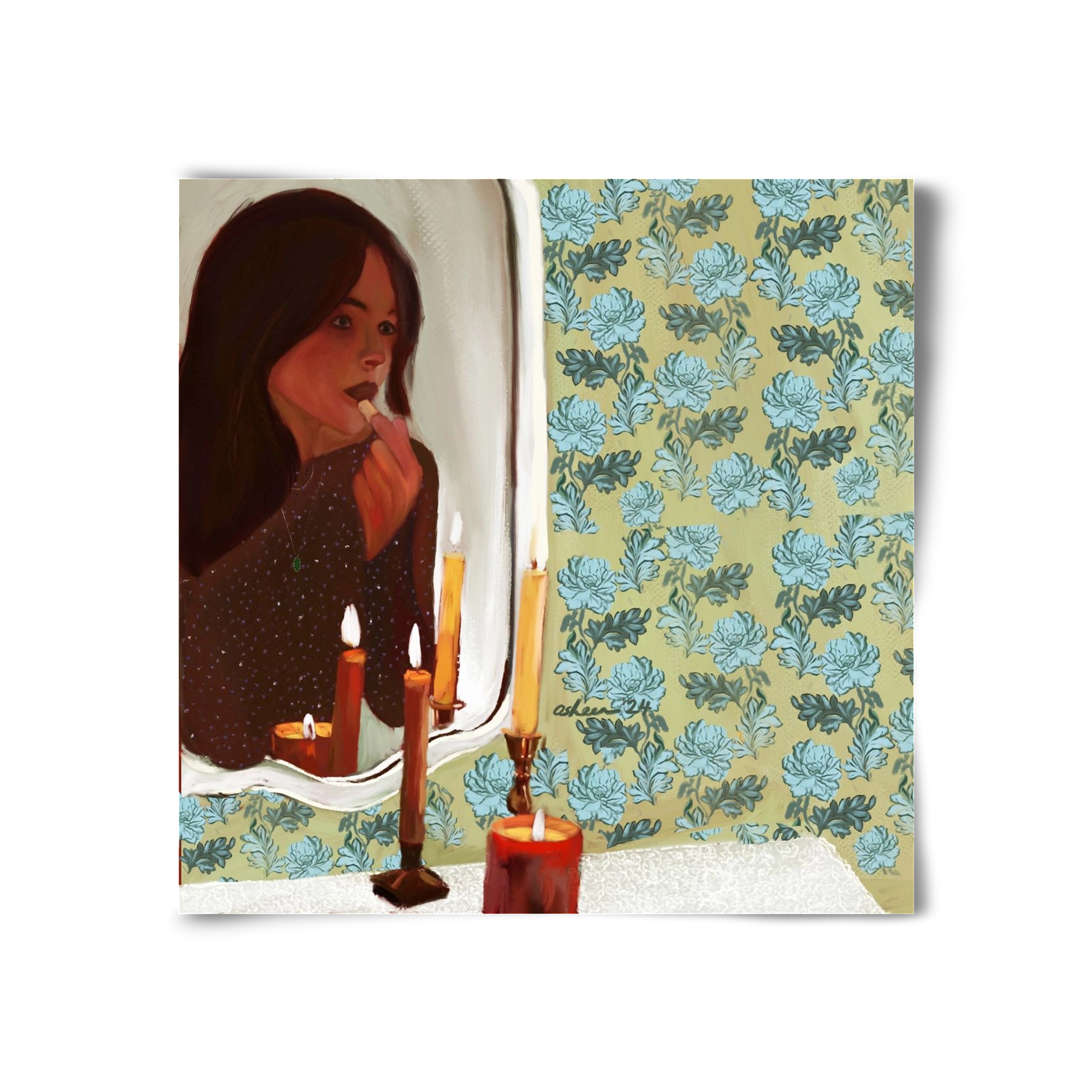 MIRROR MUSINGS, 30x30 cm, Keret nélkül