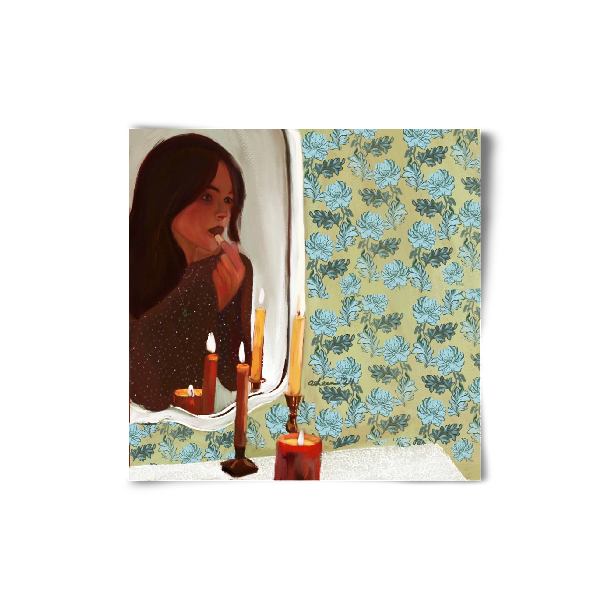 MIRROR MUSINGS, 20x20 cm, Keret nélkül