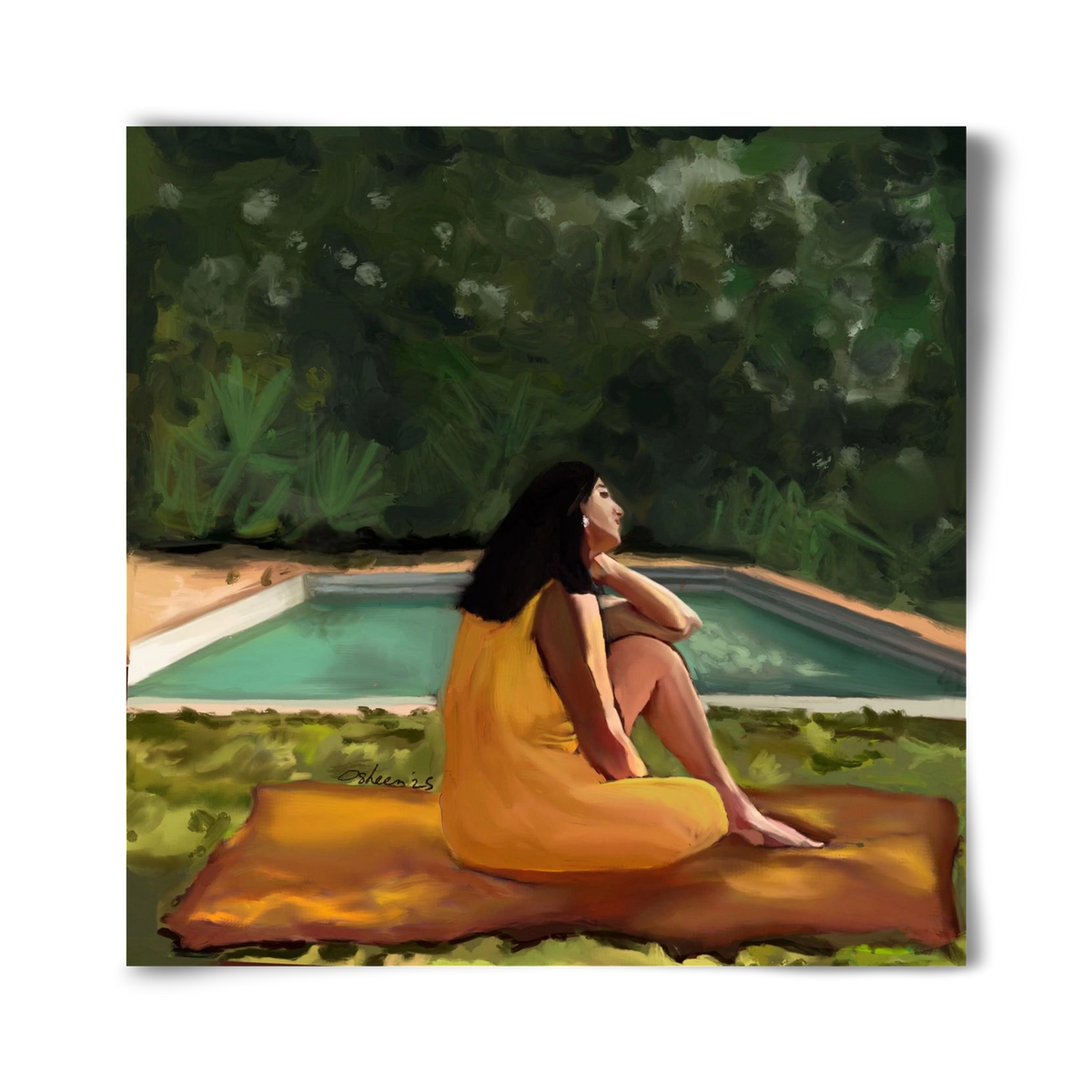 GOLDEN HOUR THOUGHTS, 40x40 cm, Keret nélkül