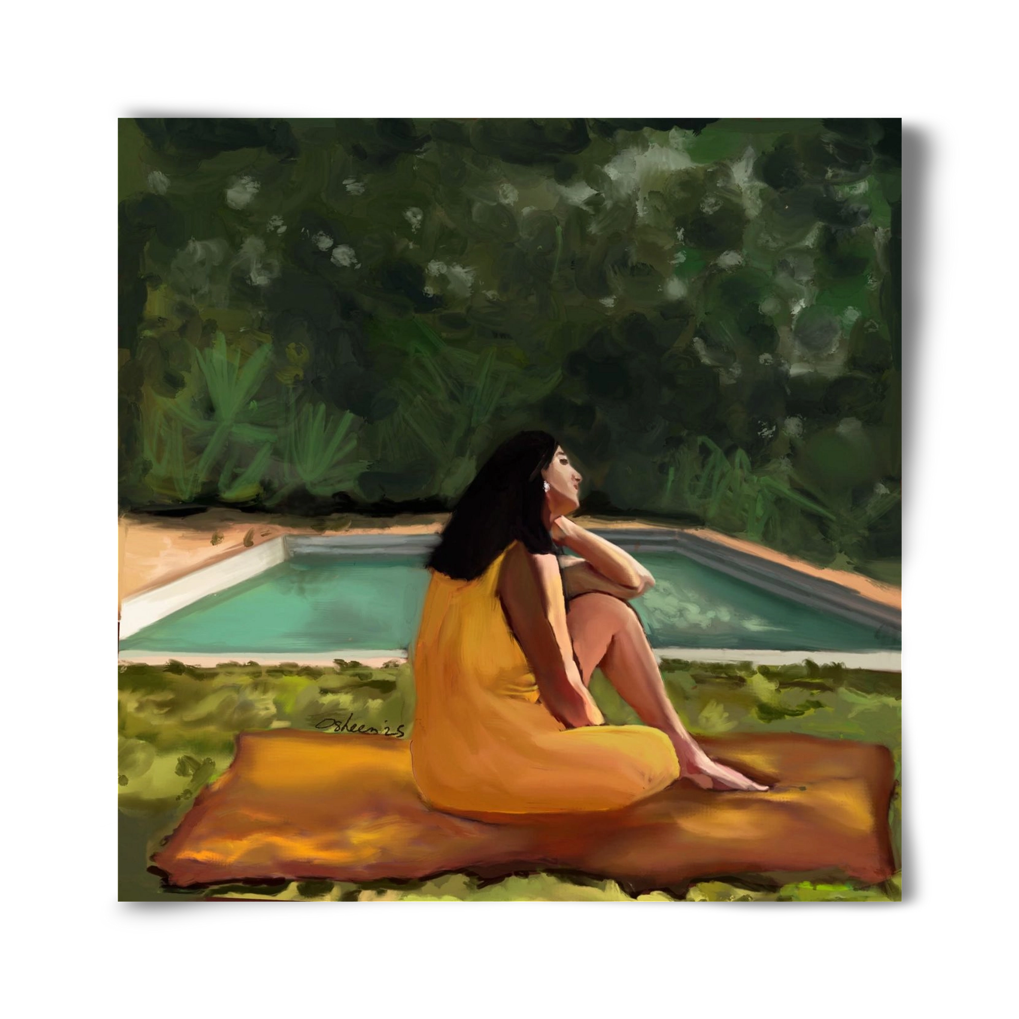 GOLDEN HOUR THOUGHTS, 40x40 cm, Keret nélkül