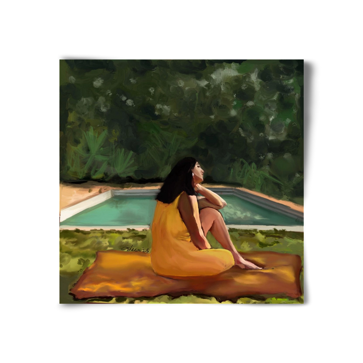 GOLDEN HOUR THOUGHTS, 30x30 cm, Keret nélkül