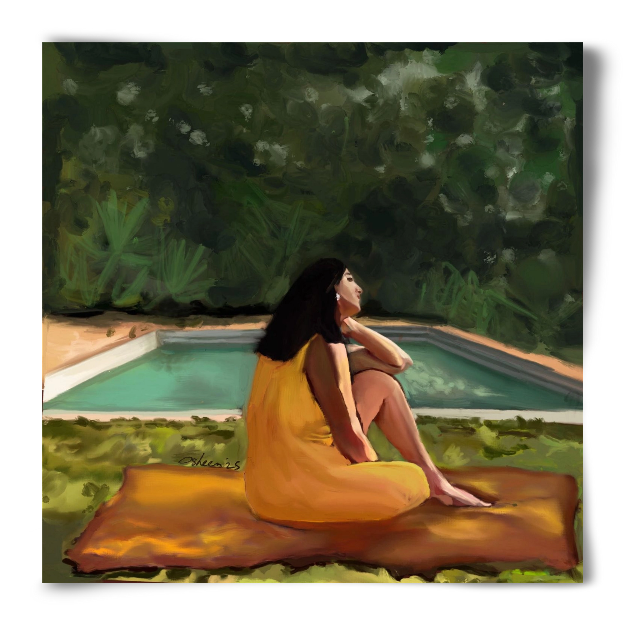 GOLDEN HOUR THOUGHTS, 50x50 cm, Keret nélkül