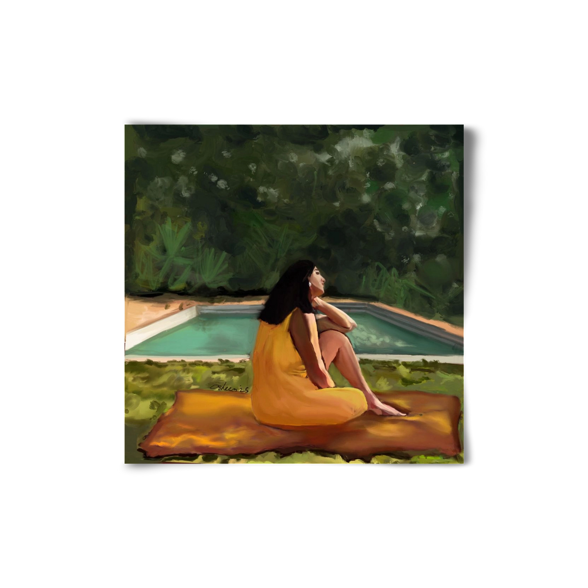 GOLDEN HOUR THOUGHTS, 20x20 cm, Keret nélkül