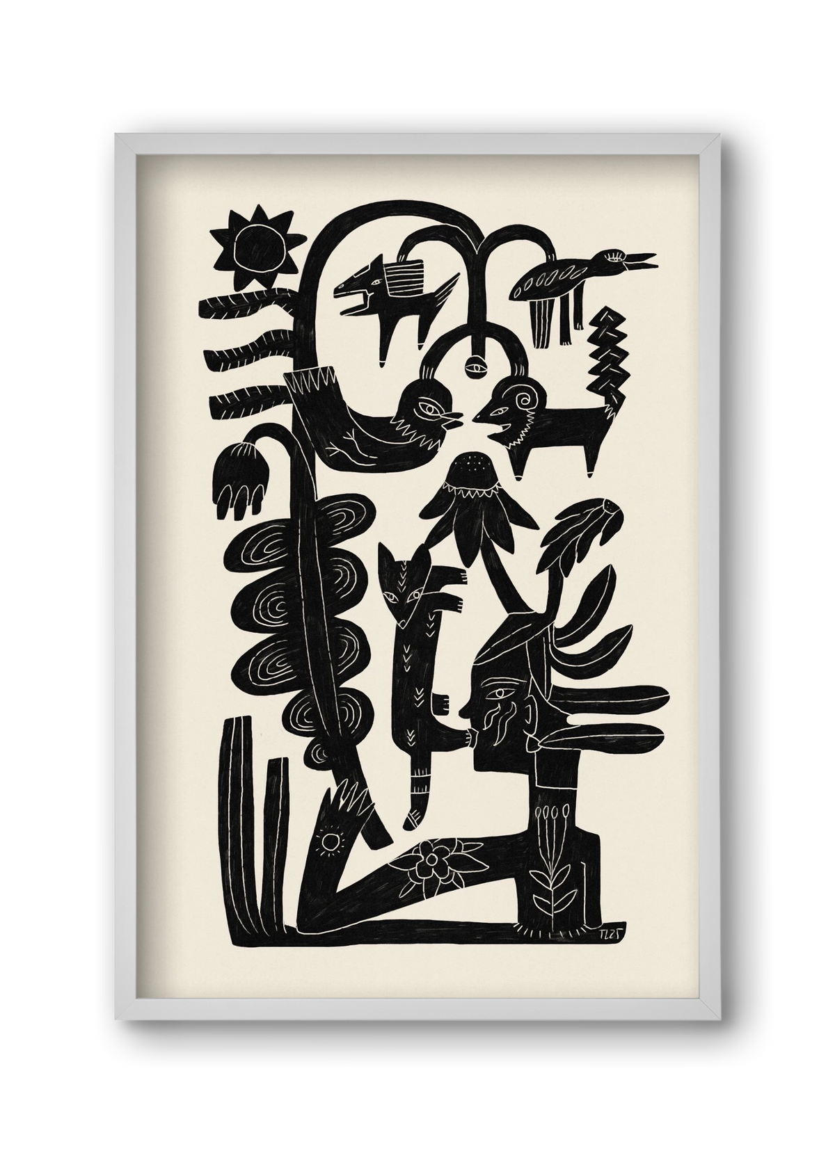 The Singing Tree, 30x45 cm (30x45 cm), Fehér keret