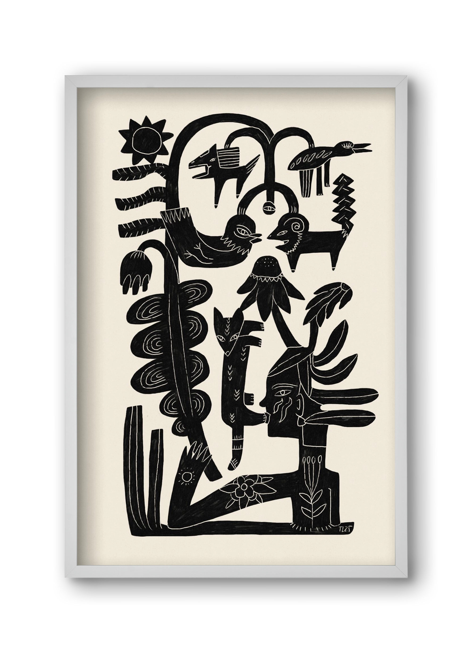 The Singing Tree, 30x45 cm (30x45 cm), Fehér keret