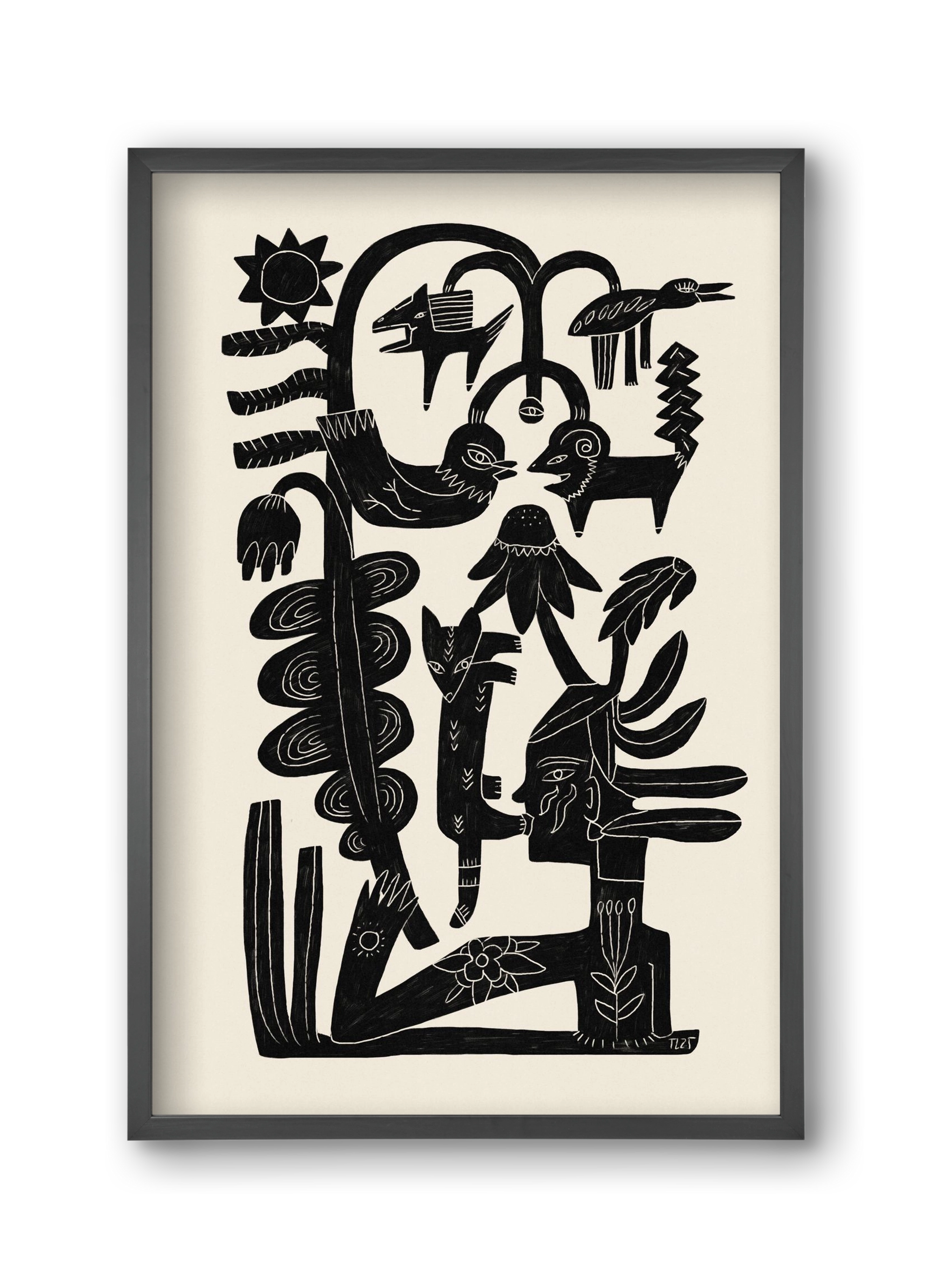 The Singing Tree, 30x45 cm (30x45 cm), Fekete keret