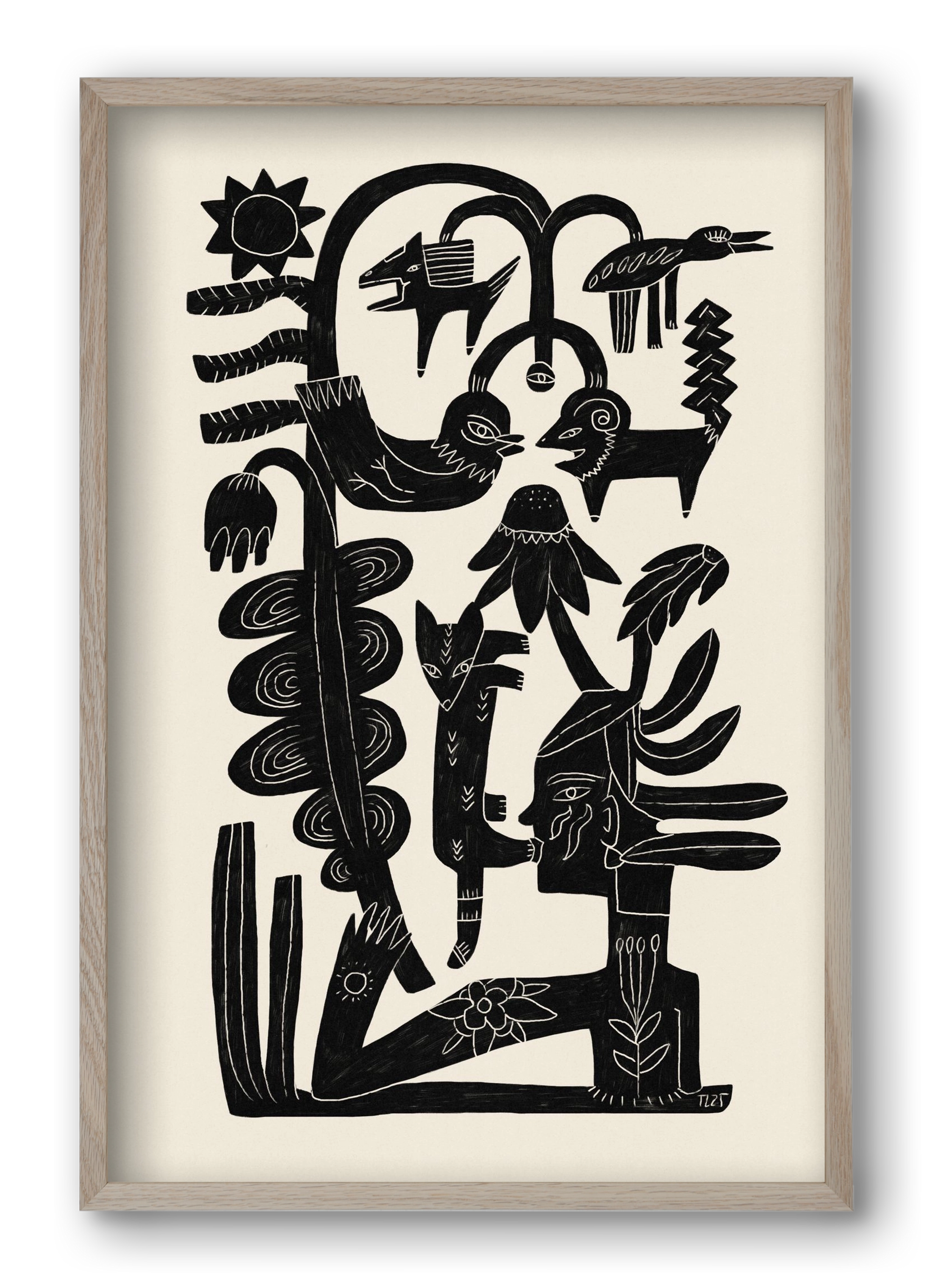 The Singing Tree, 40x60 cm (40x60 cm), Tölgy keret