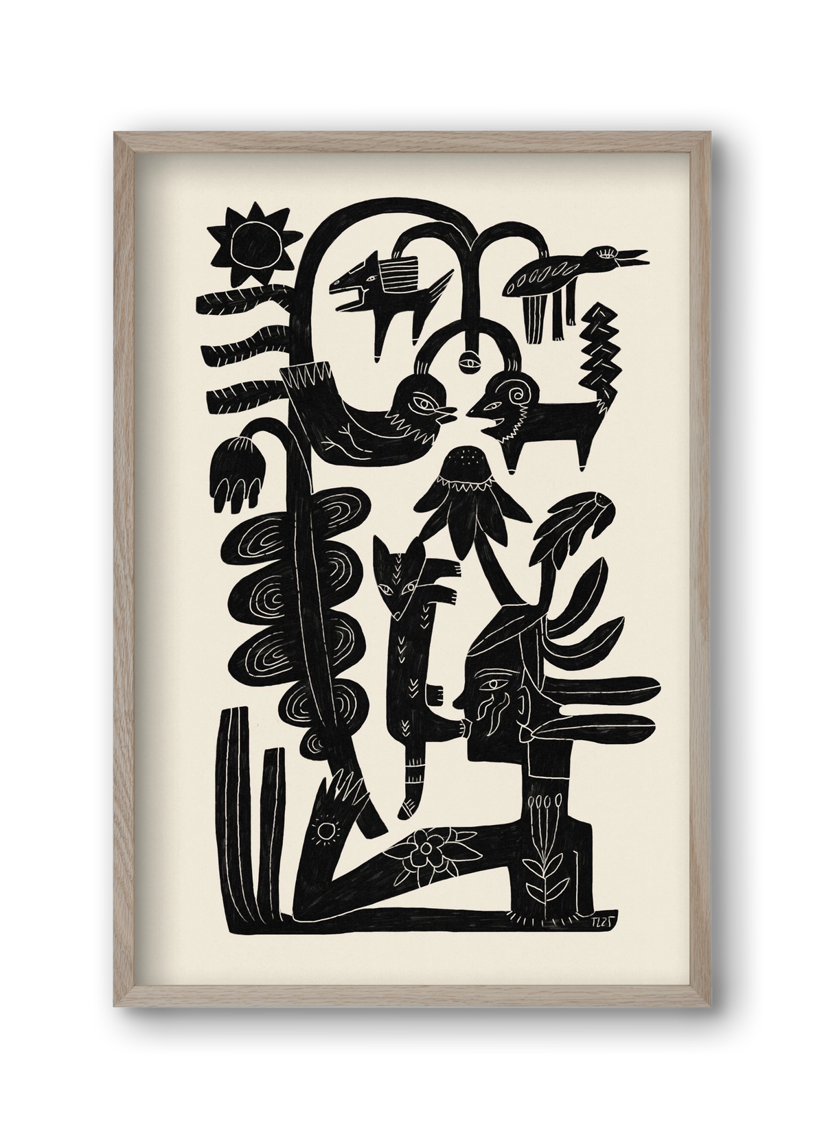 The Singing Tree, 30x45 cm (30x45 cm), Tölgy keret