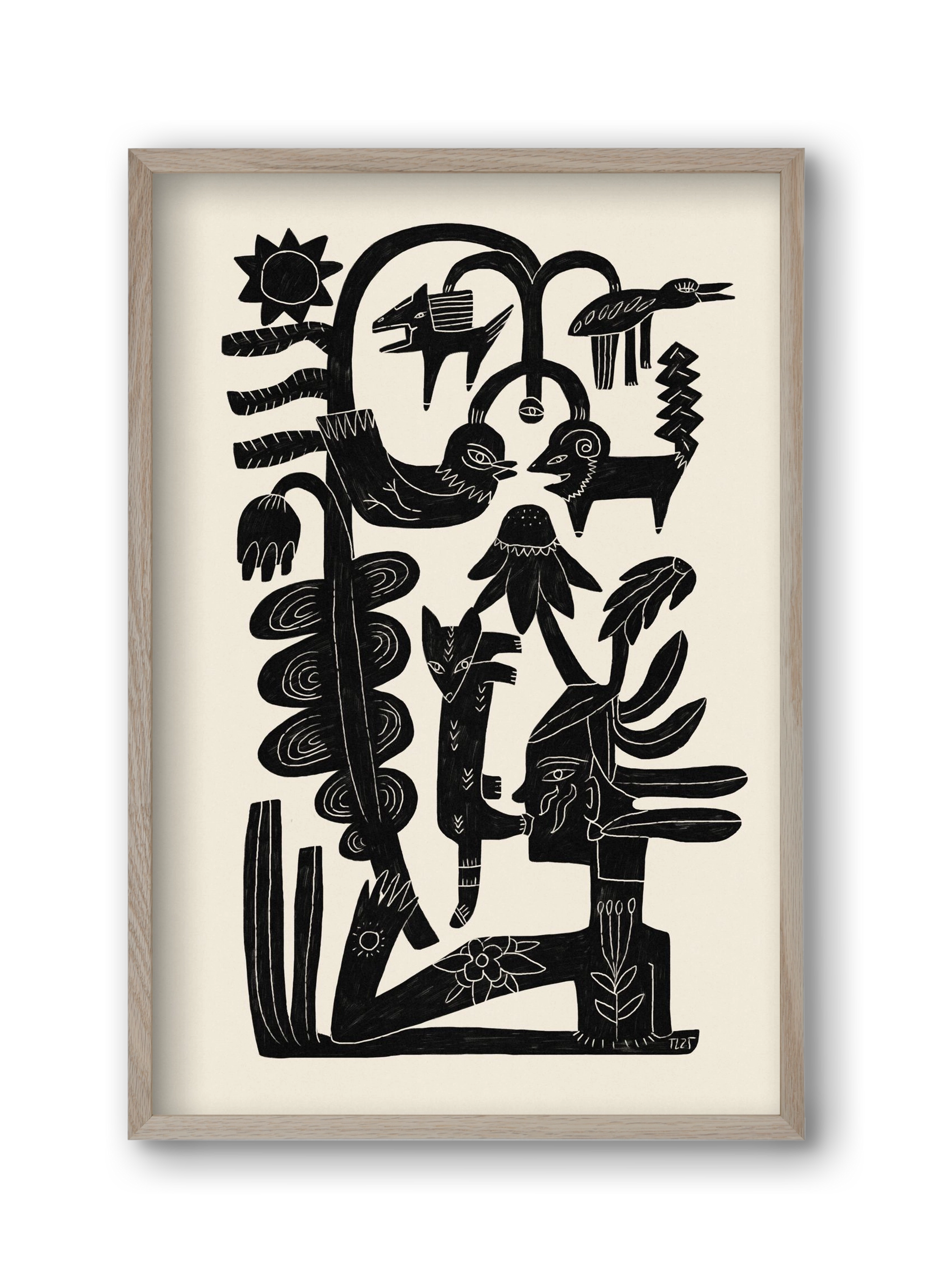 The Singing Tree, 30x45 cm (30x45 cm), Tölgy keret