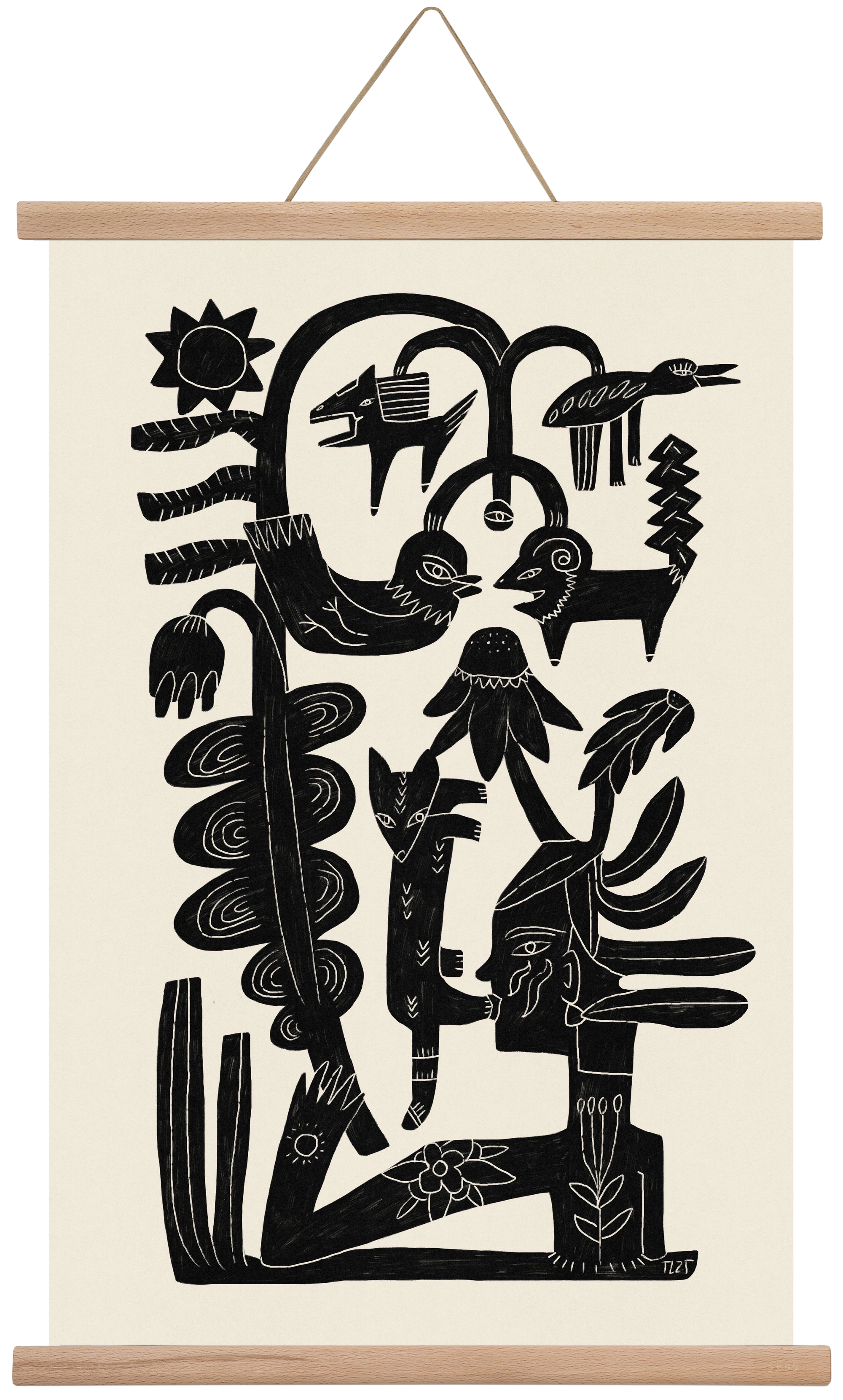 The Singing Tree, 40x60 cm (40x60 cm), Tölgy akasztó