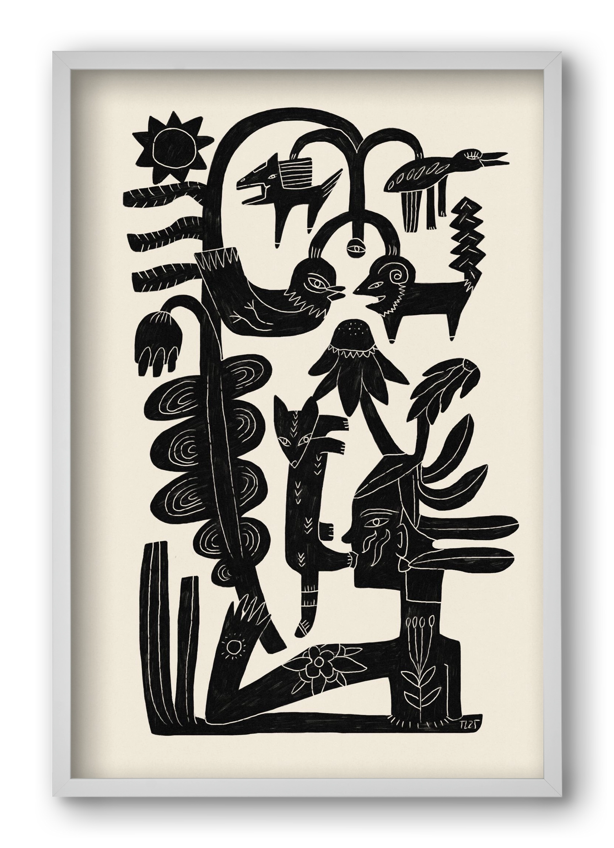 The Singing Tree, 40x60 cm (40x60 cm), Fehér keret