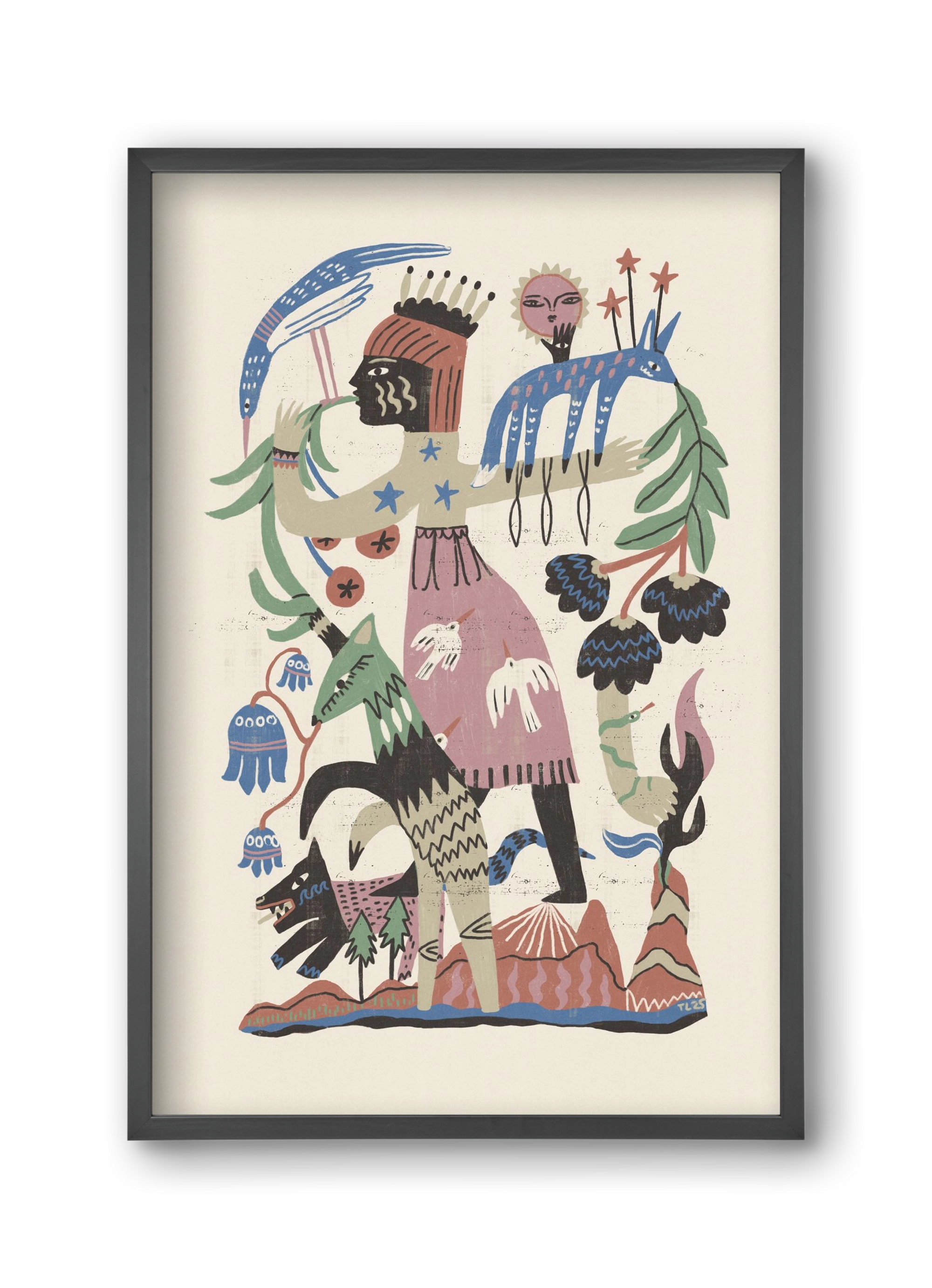 Madre Tierra, 30x45 cm (30x45 cm), Fekete keret