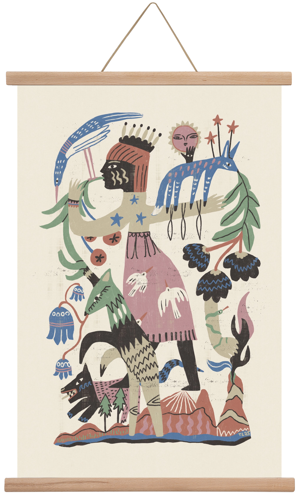 Madre Tierra, 40x60 cm (40x60 cm), Tölgy akasztó